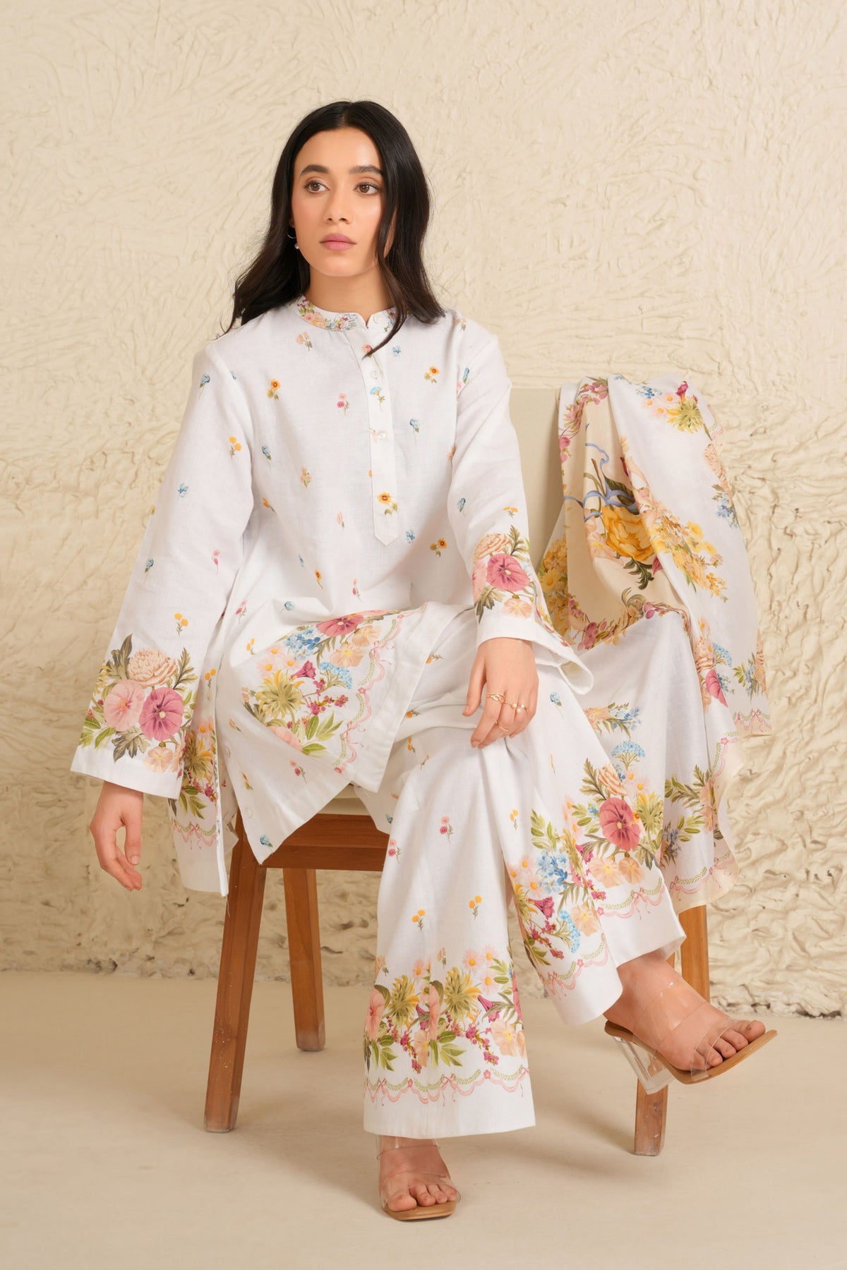 White Floral Co-ord Set