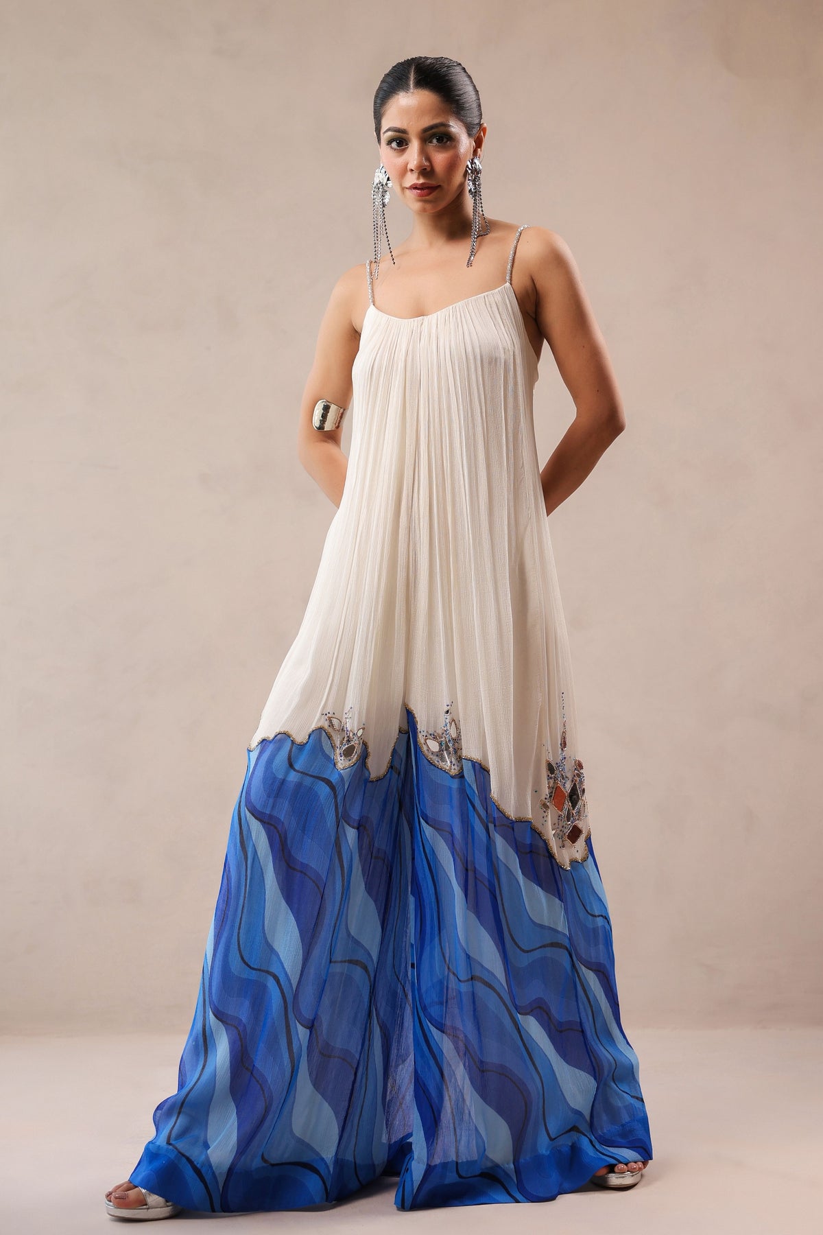 La Bling Mirror Ruched Jumpsuit