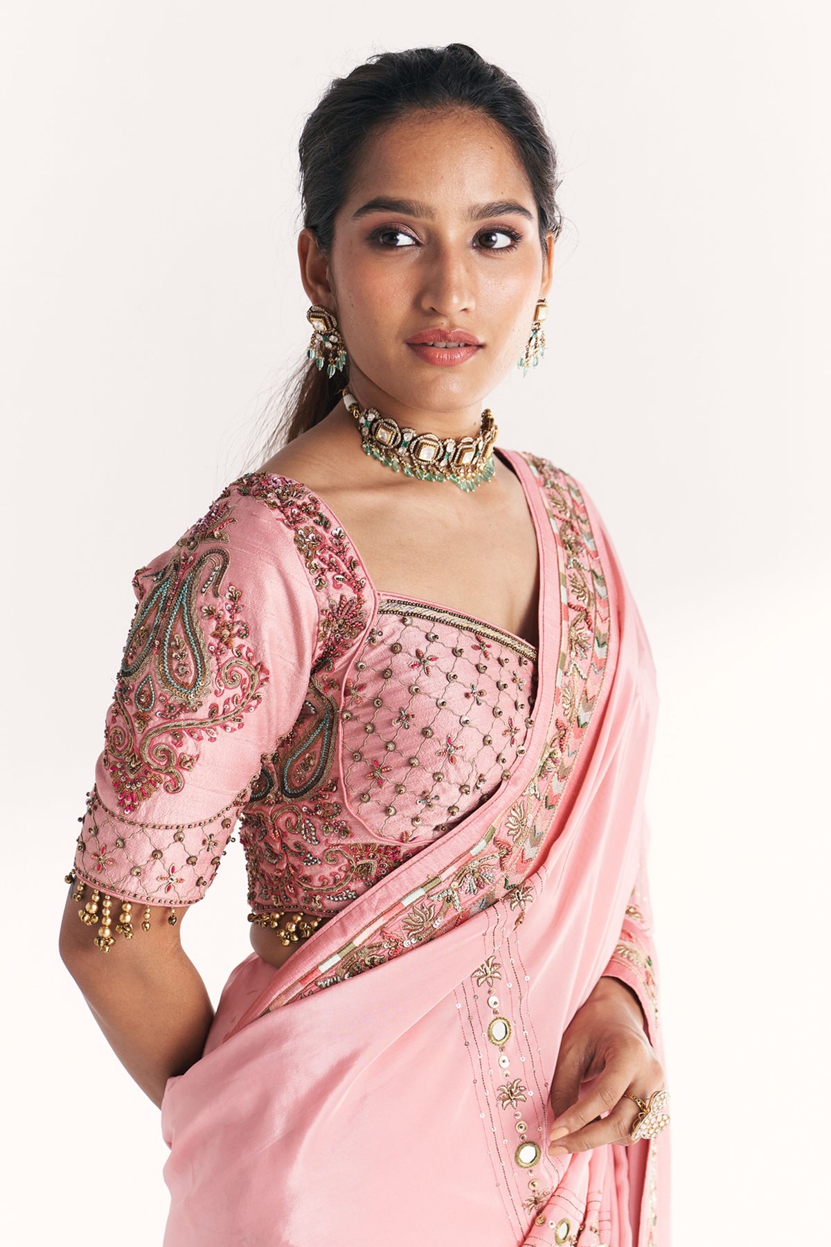 Navya Light Pink Saree