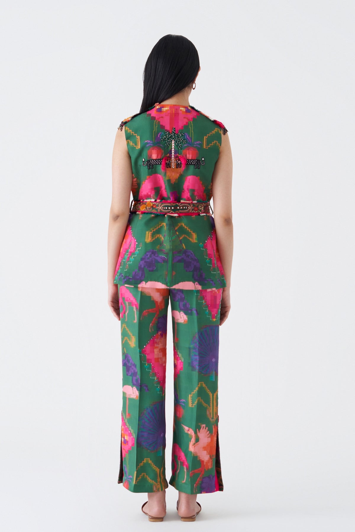 Silk Oaxaca Verde Pantsuit