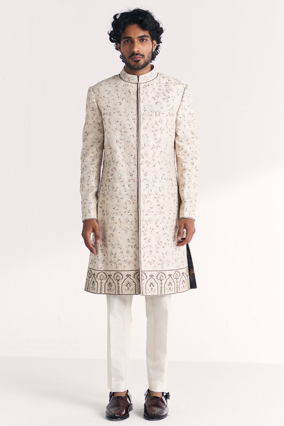 Vyom Ivory Achkan Set