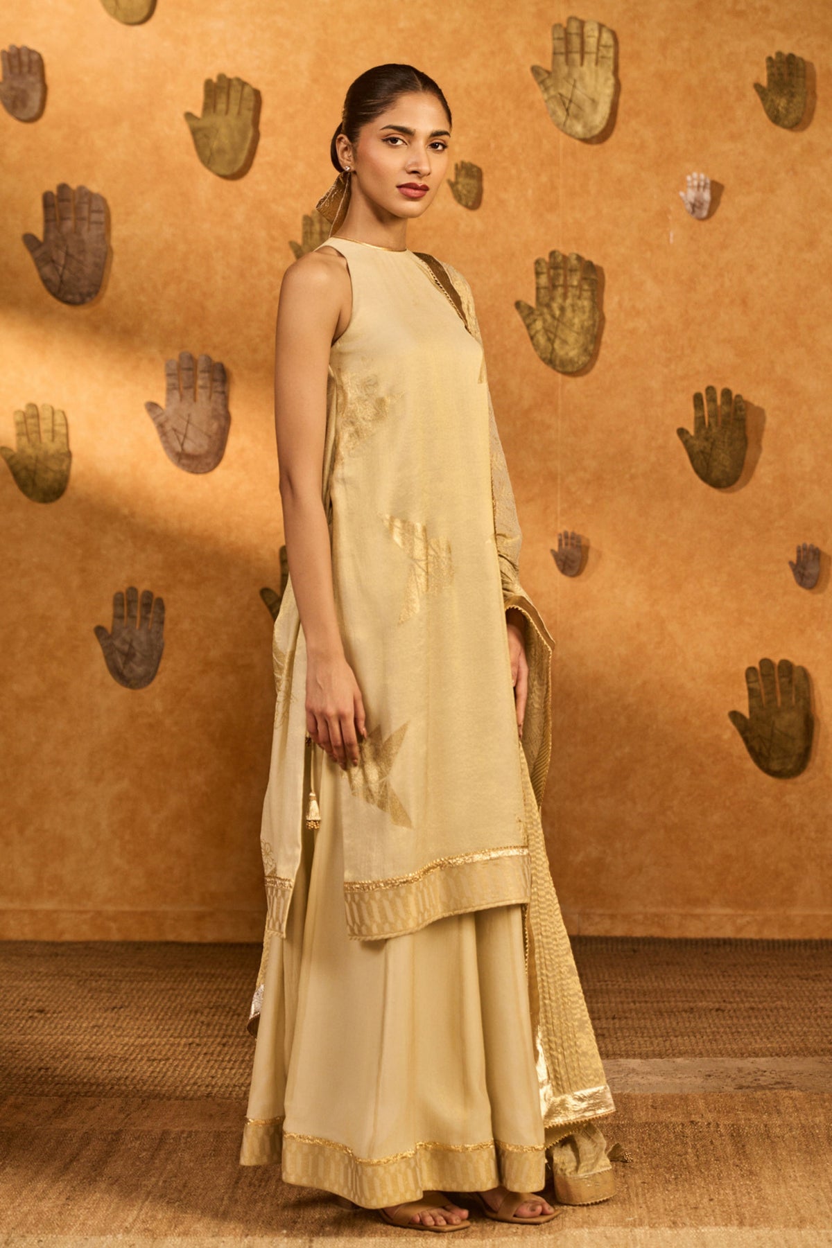 Ivory Breeze Sharara Set