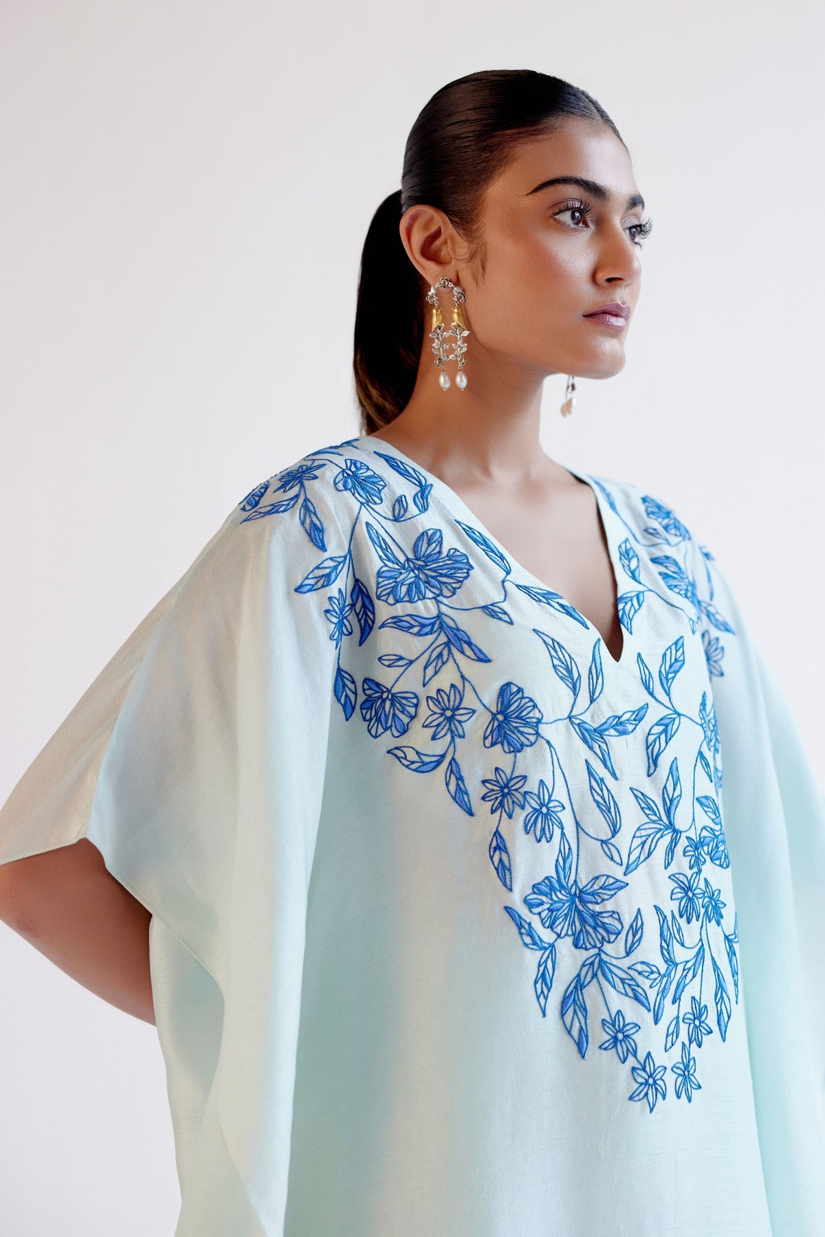 Resham Embroidery Kaftan Set