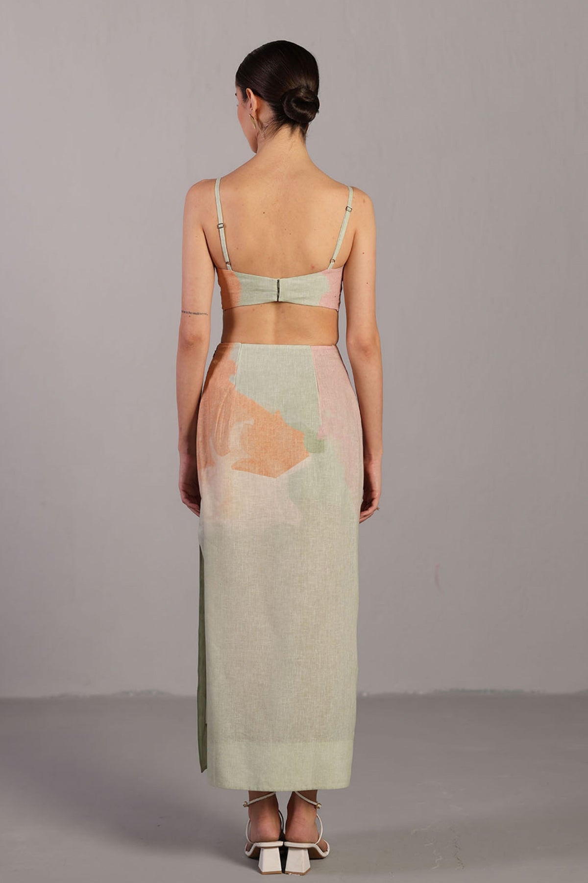 Diffuse Pink and Green Dress