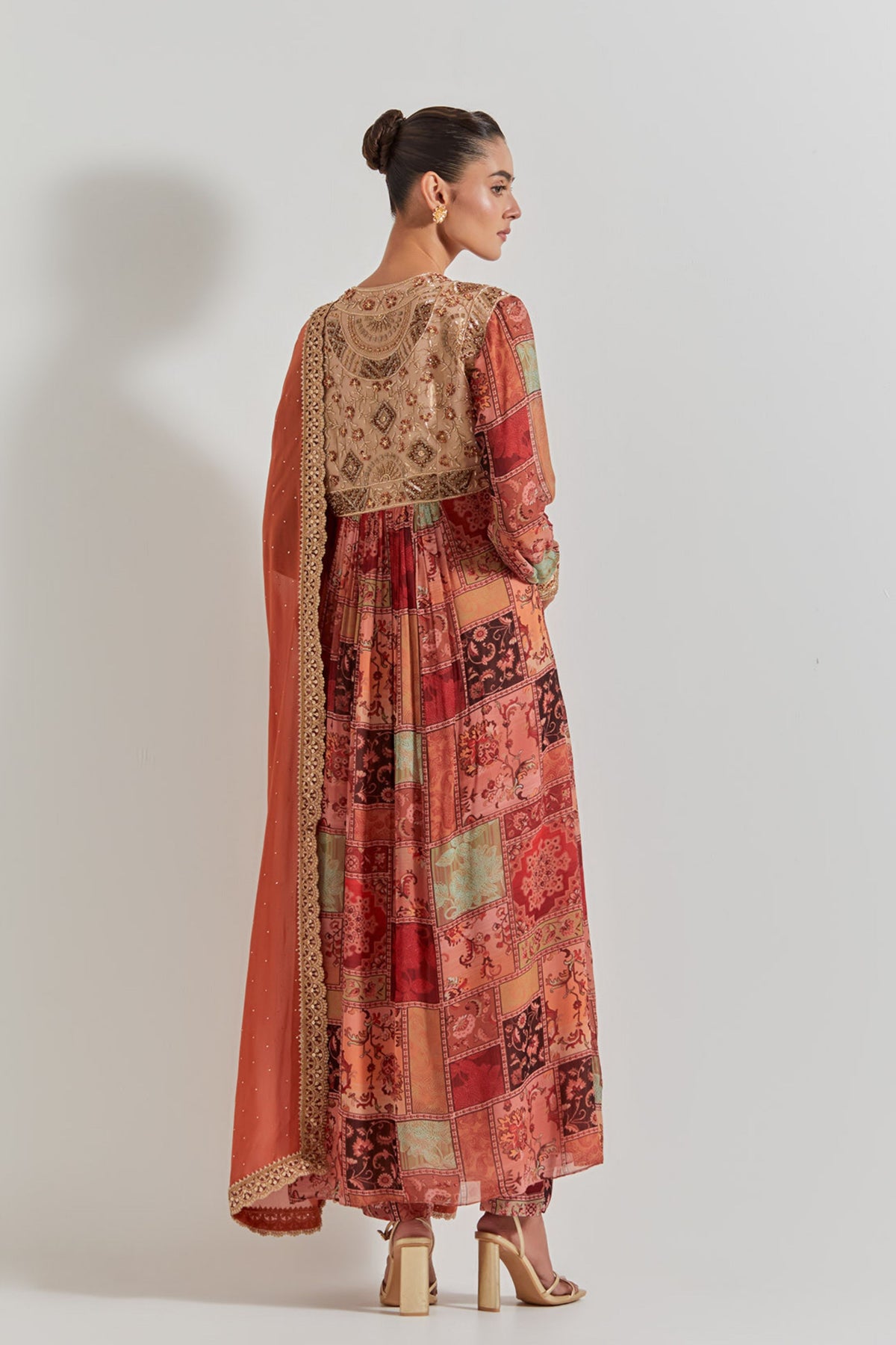 Hand Embellished Anarkali Set