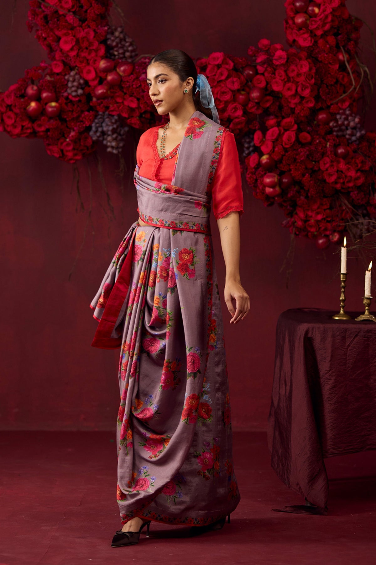 Eternal Love Slate Saree