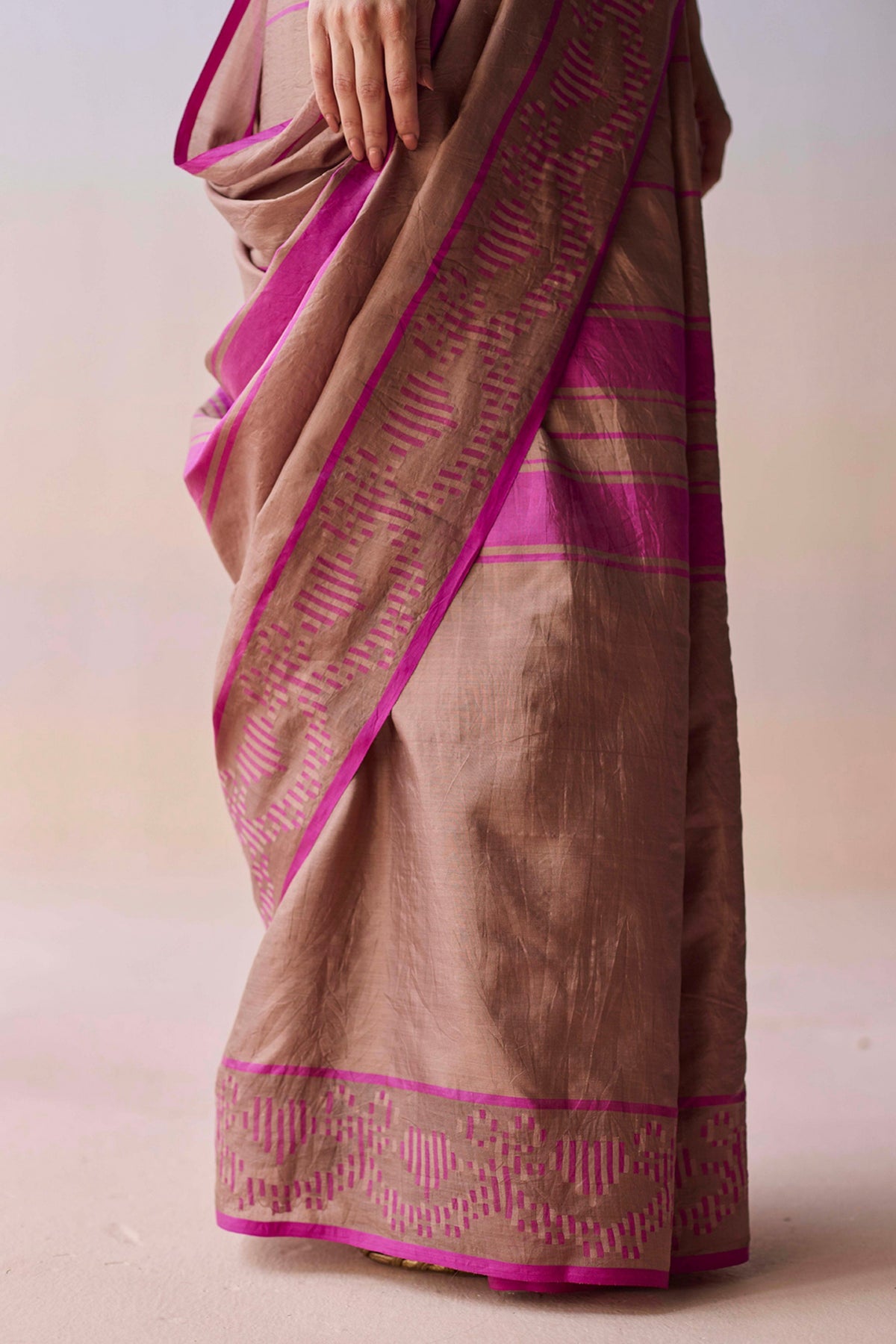 Blush Horizon Jamdani Saree