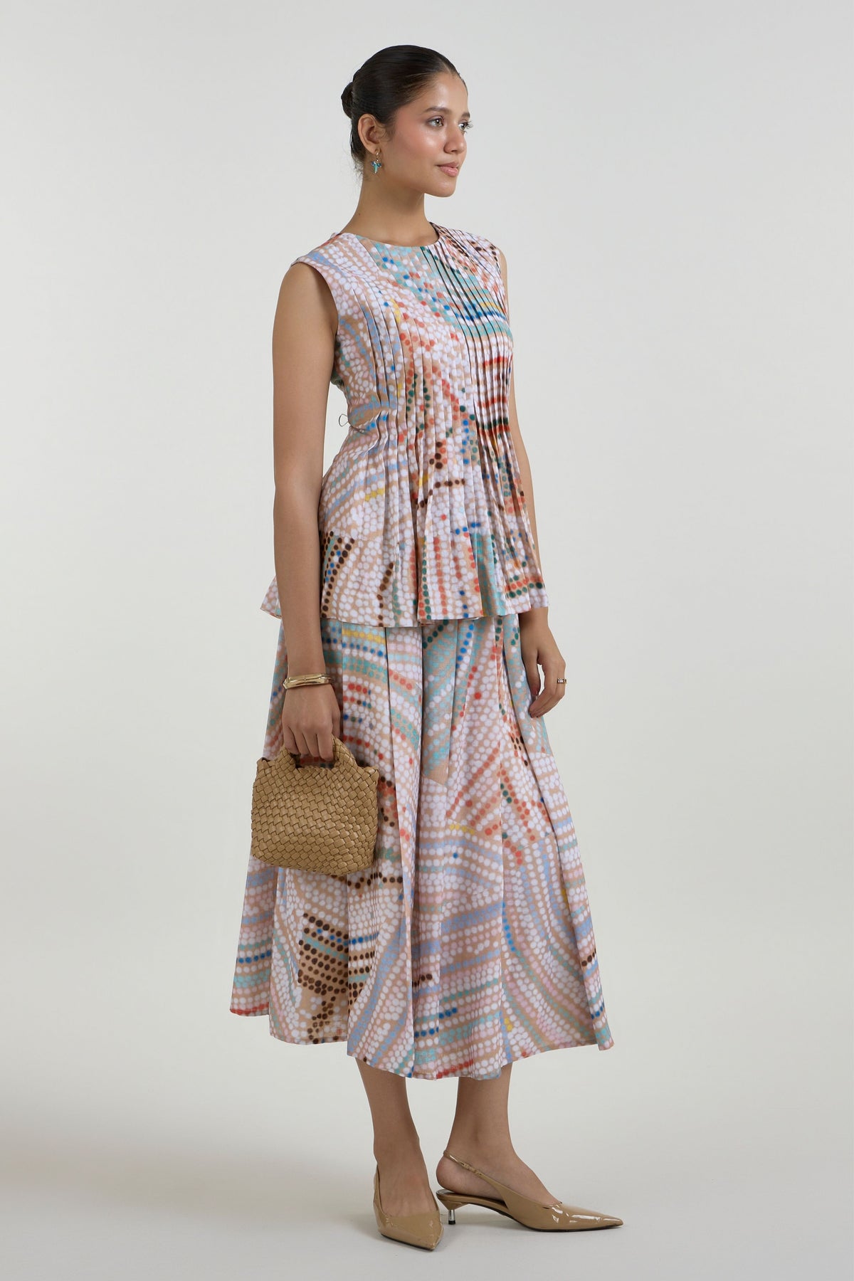 Daphne Accordian Skirt Set