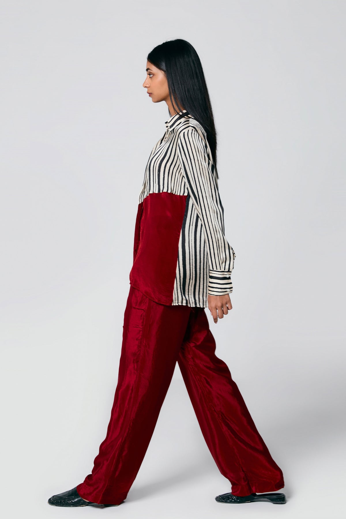 Multicolour Diagonal Stripes Co-ord Set