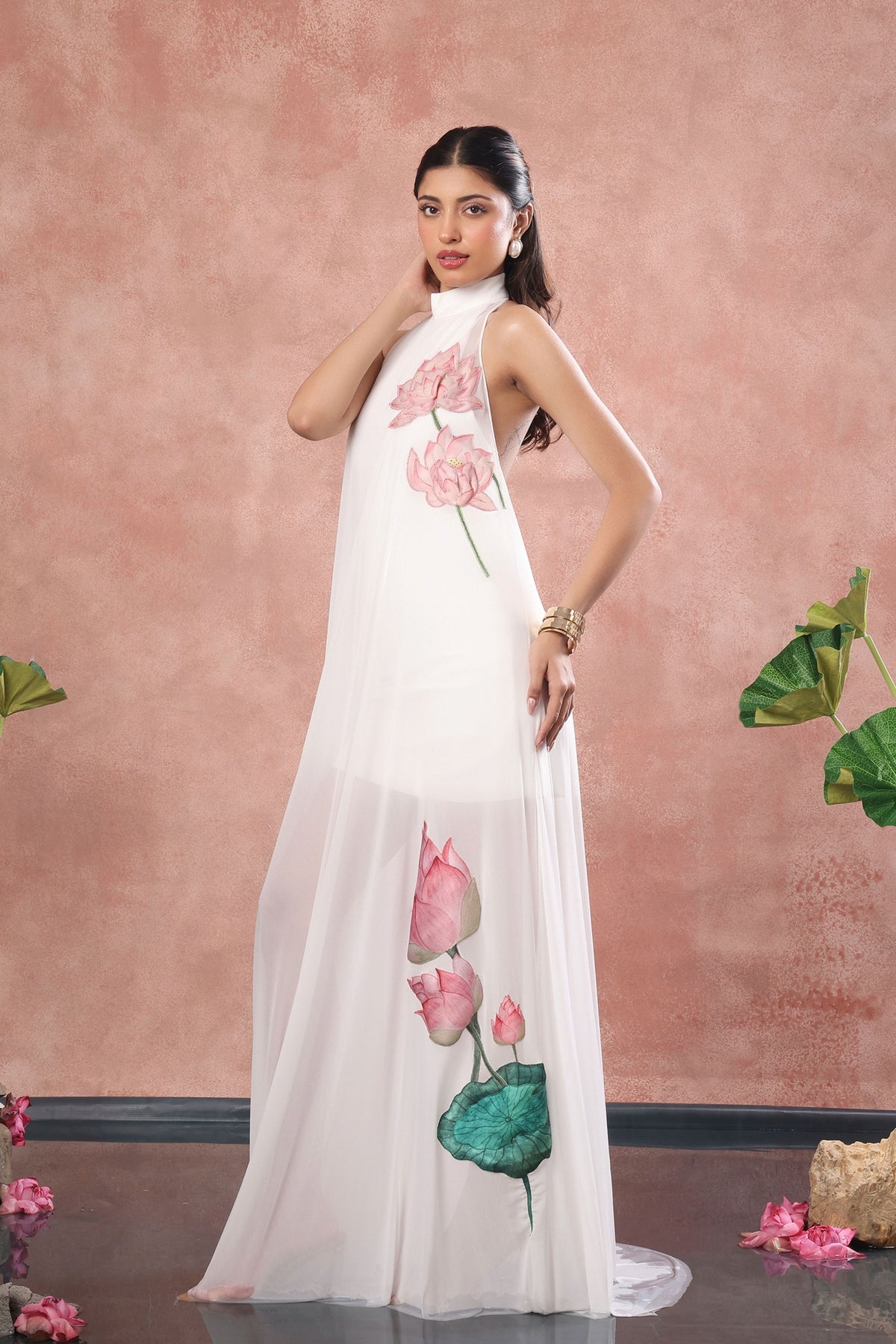 Neoprene Embro Overlay Dress Set