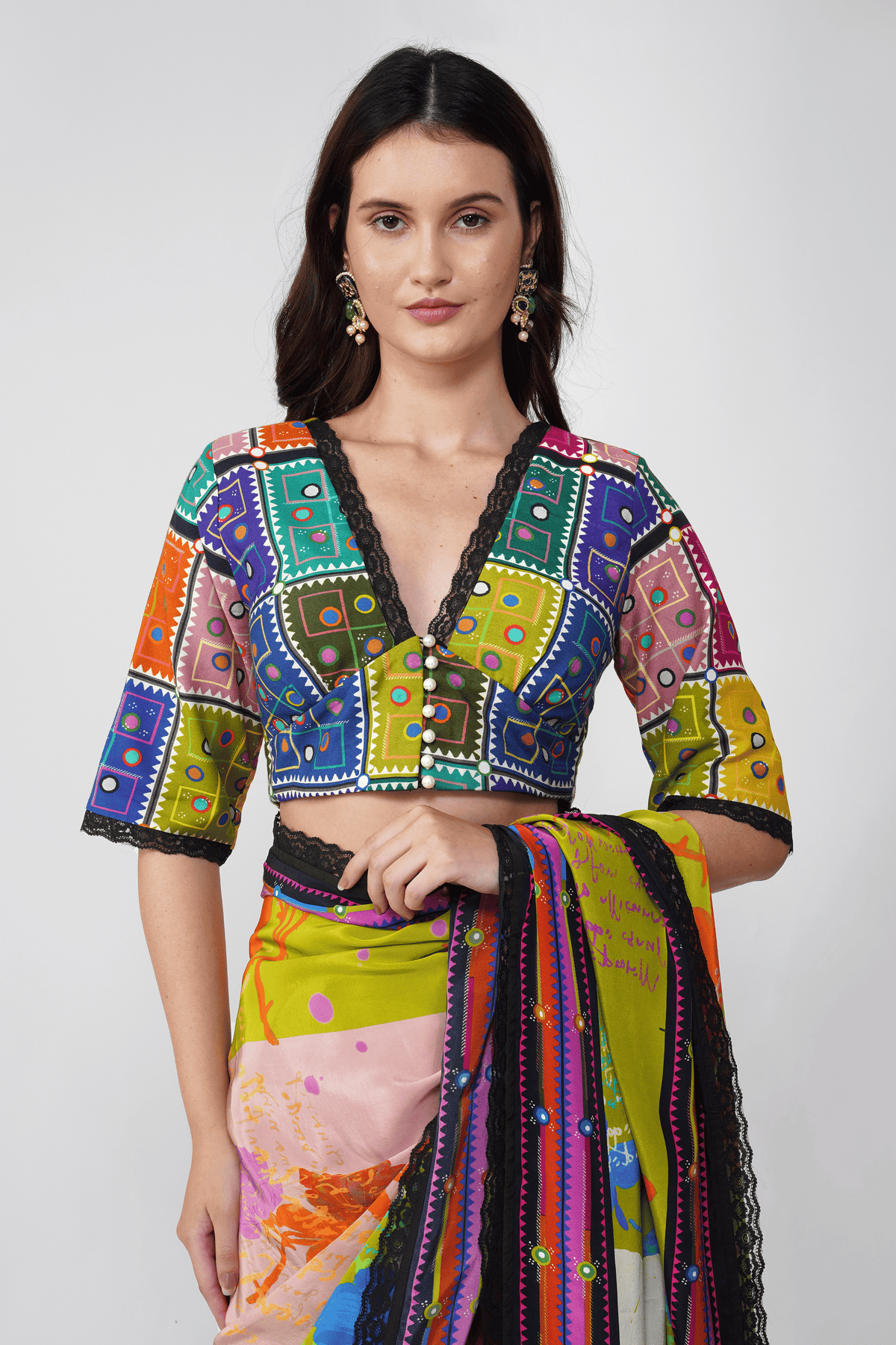 Banjara Bloom Printed Saree Set