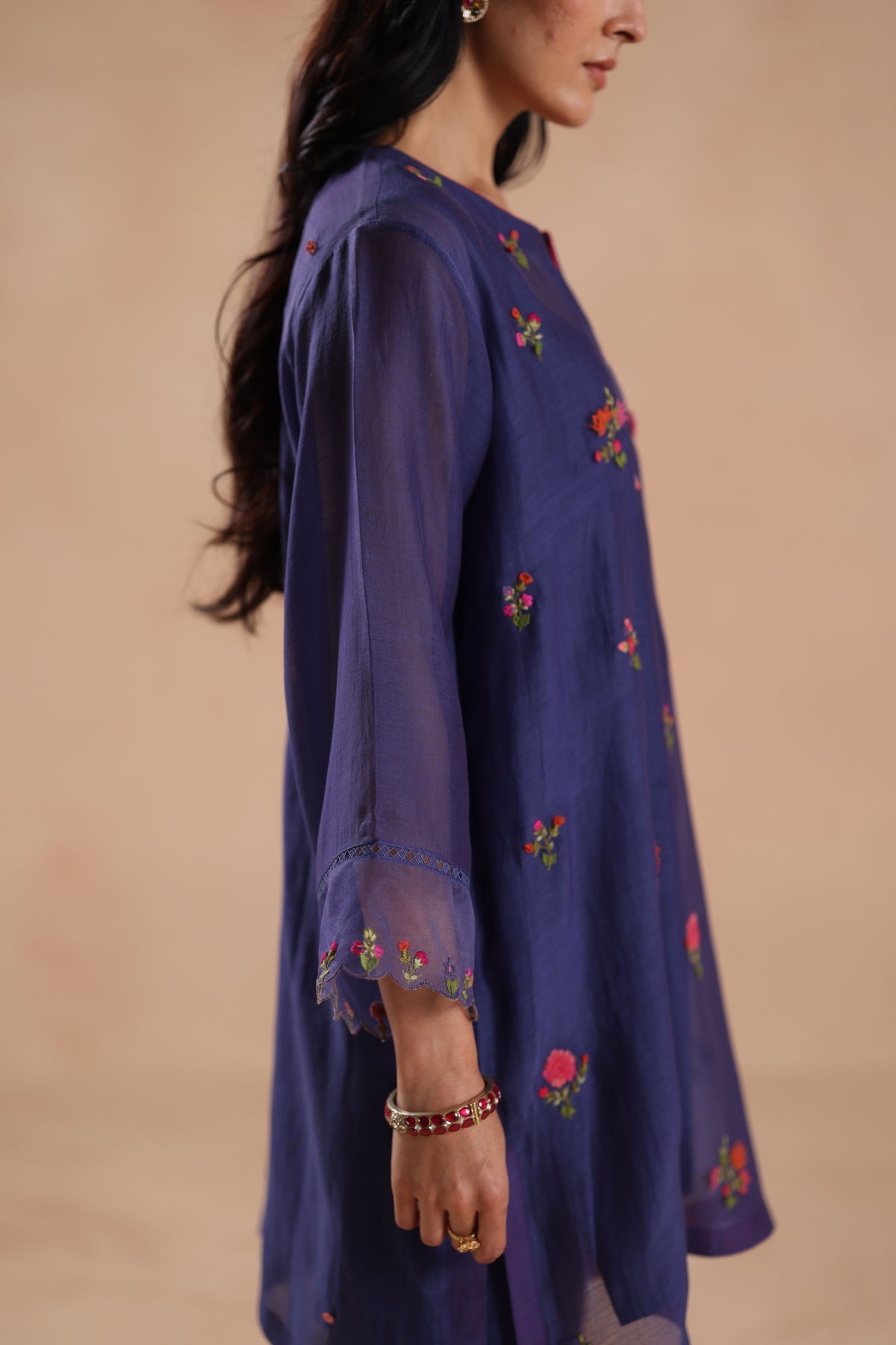 Raina Navy Blue Tunci Set