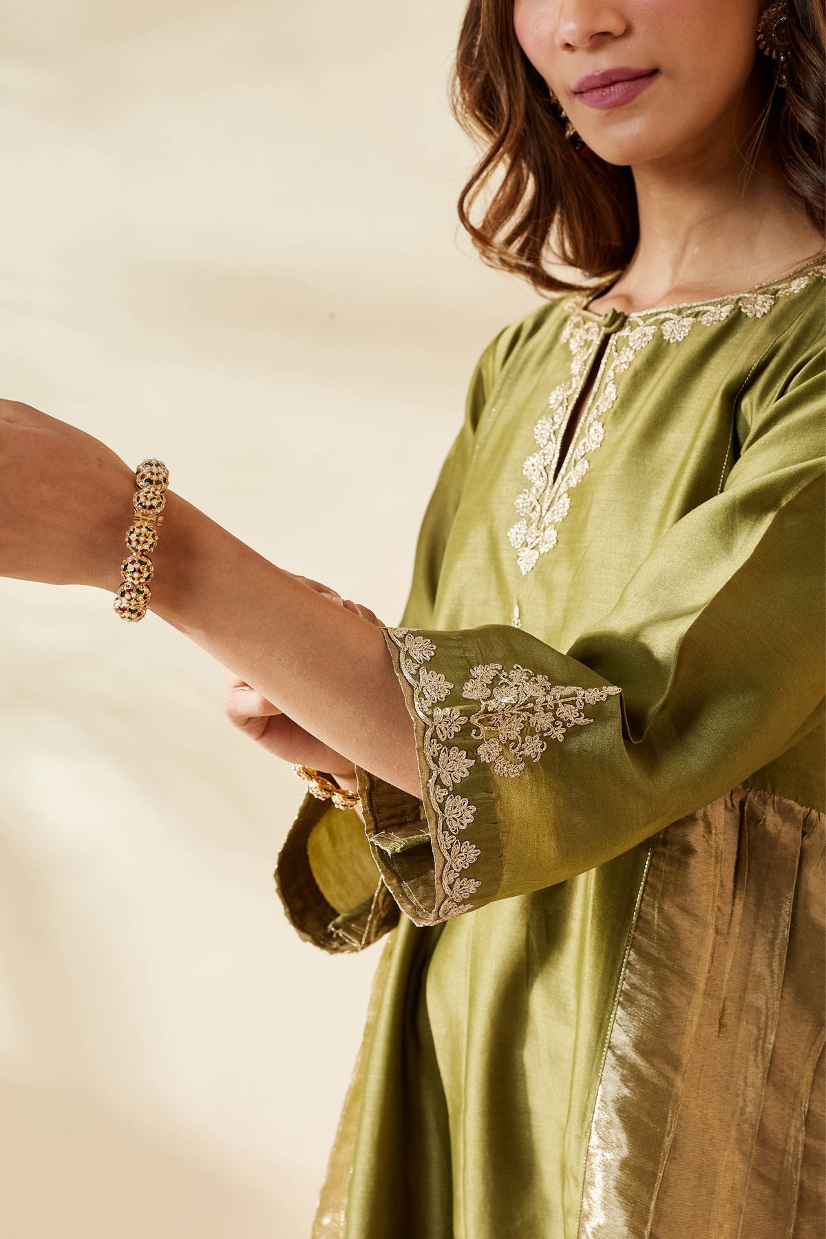 Olive Green Mehreen Kurta Set