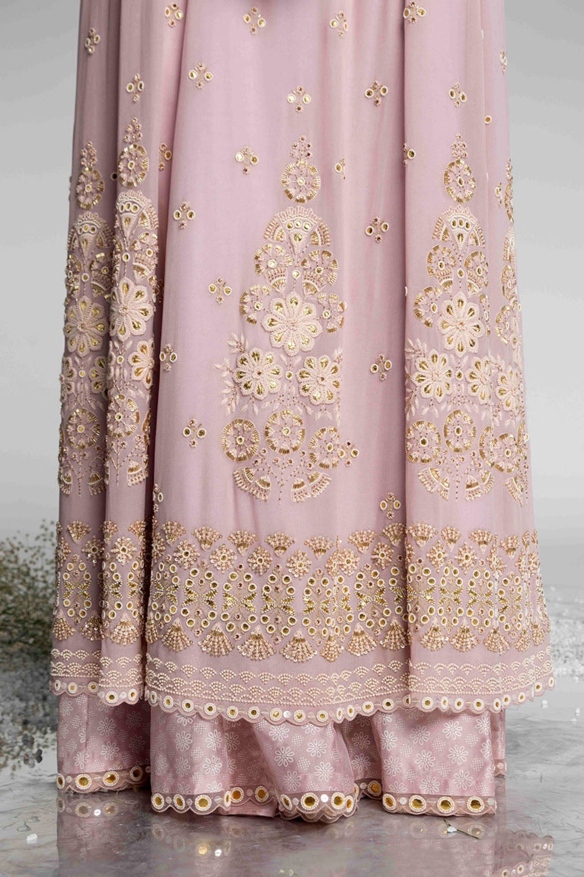 Mauve Georgette Anarkali Set