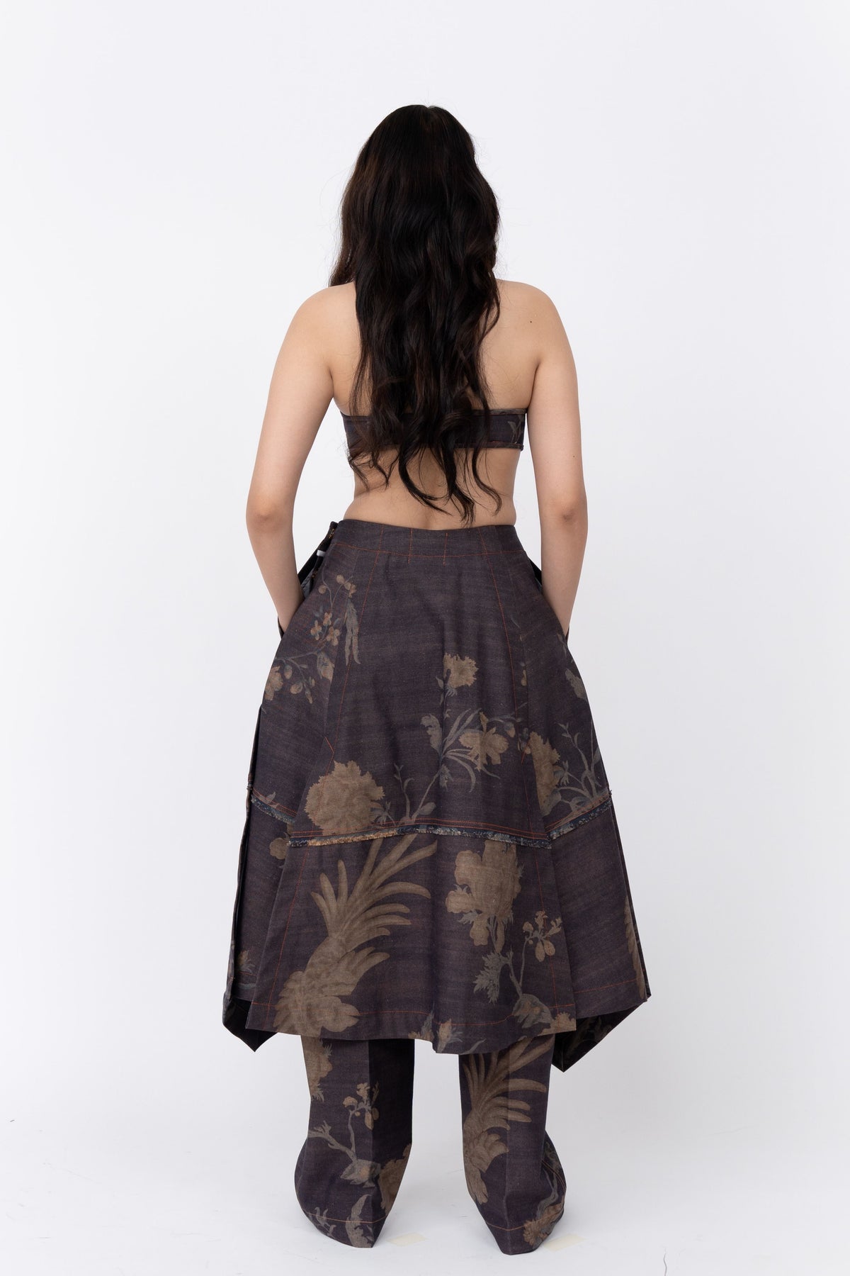 Summer Chints Hanker Denim Skirt