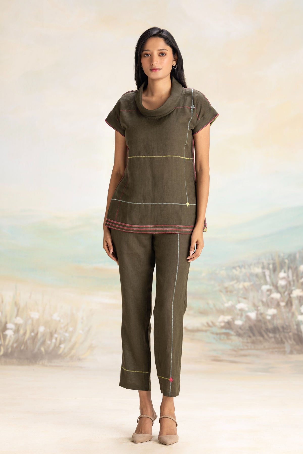 Over Lock Avocado Co-ord Set