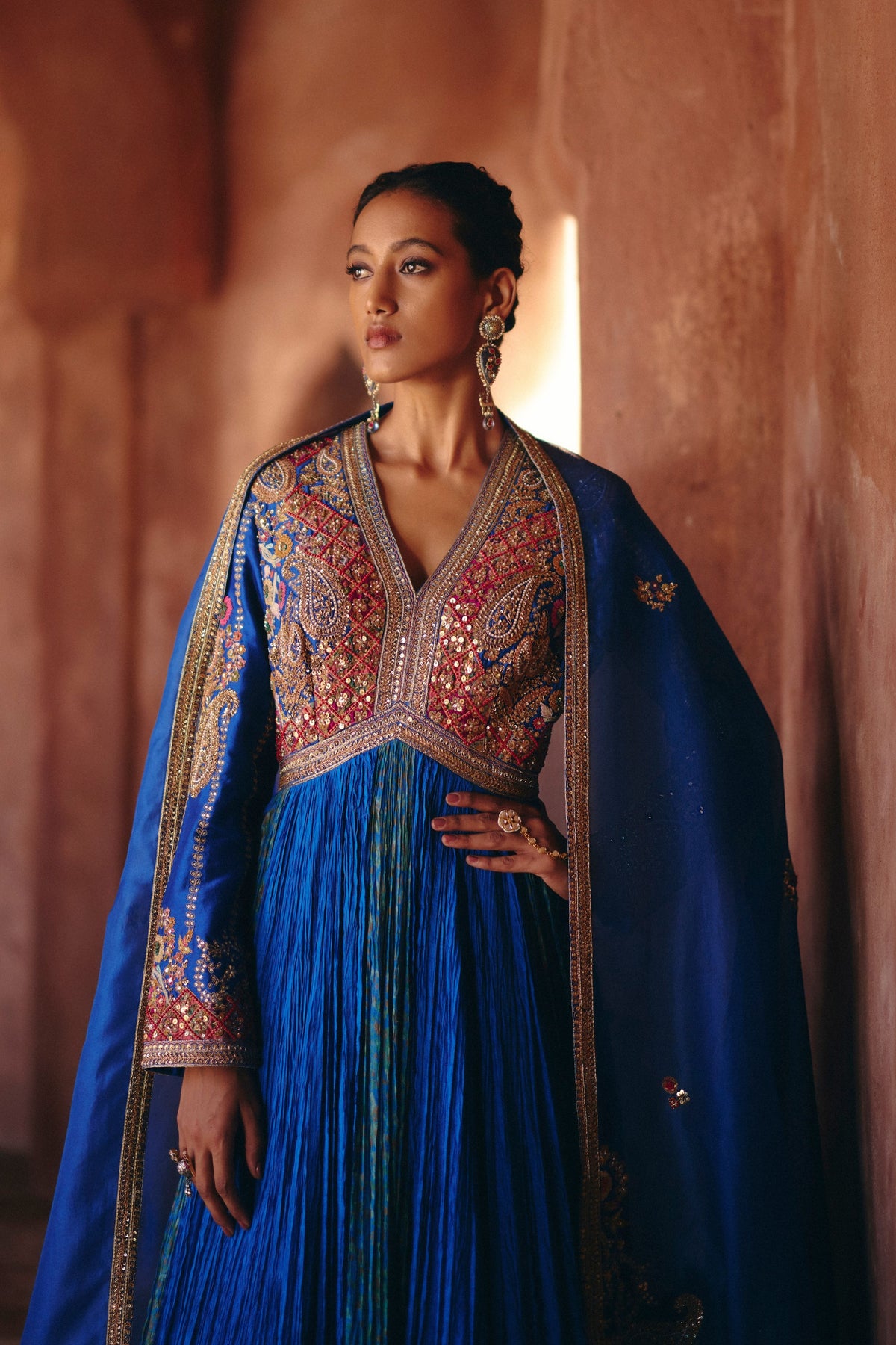 Gulrez Crushed Anarkali Set