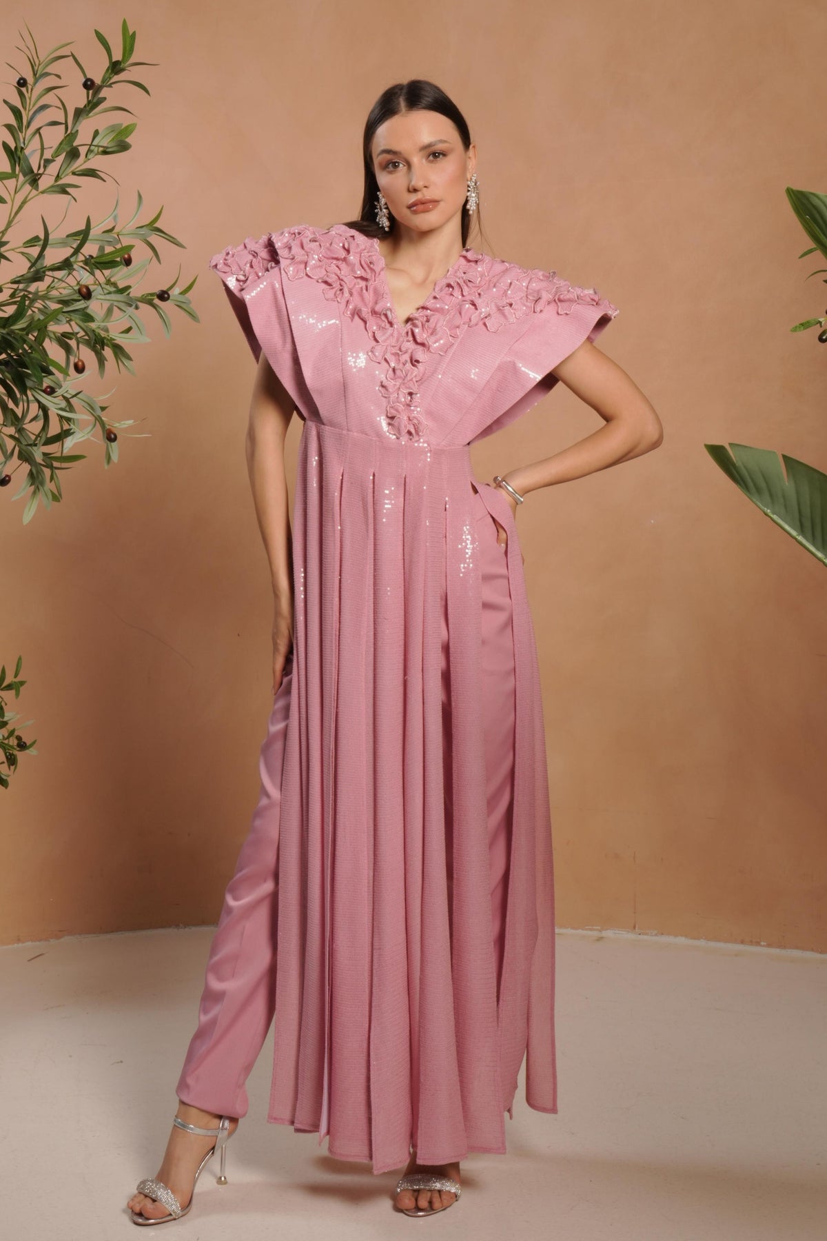 Structured Pannel Set With Pants