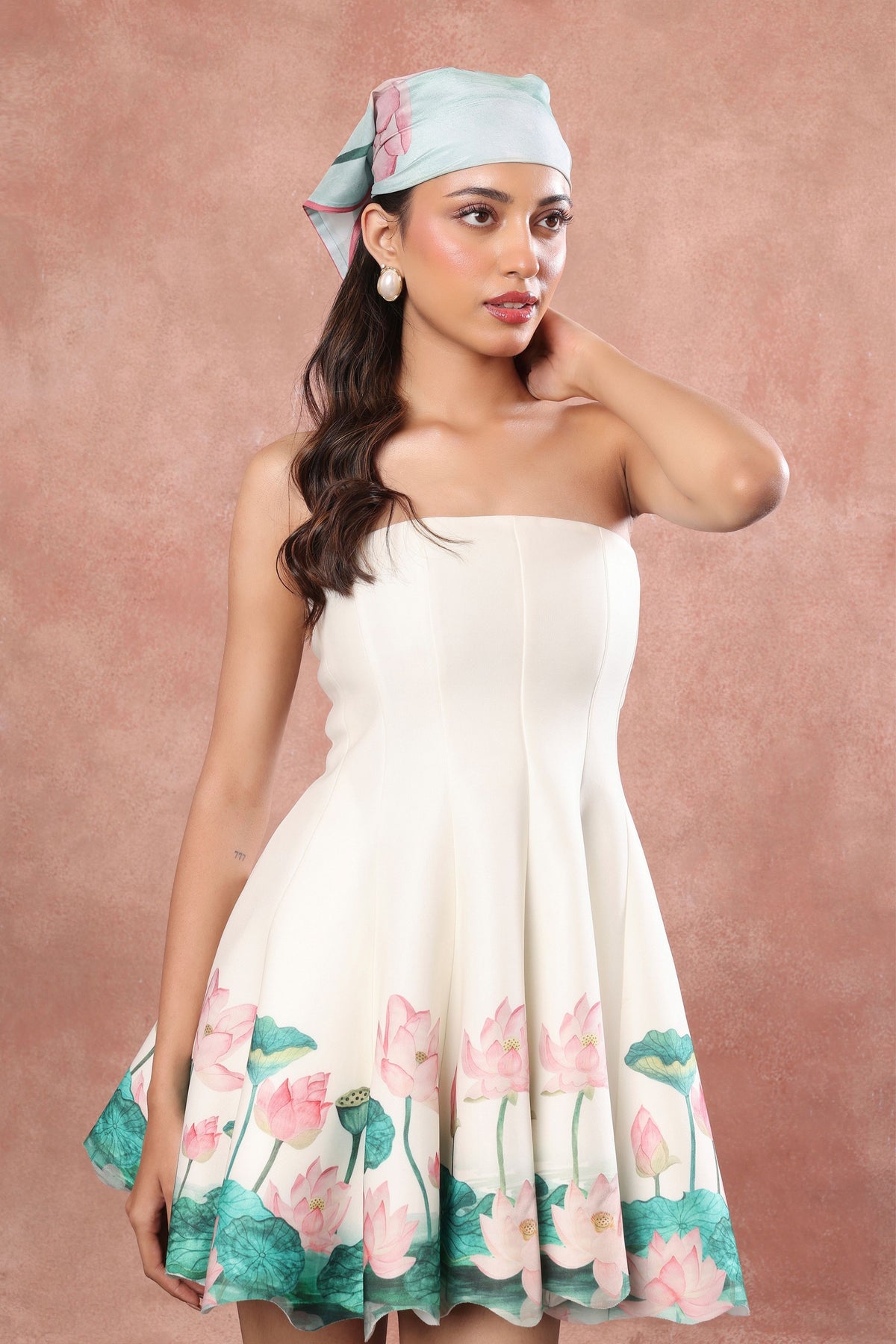 Short Plated Neoprene Dress