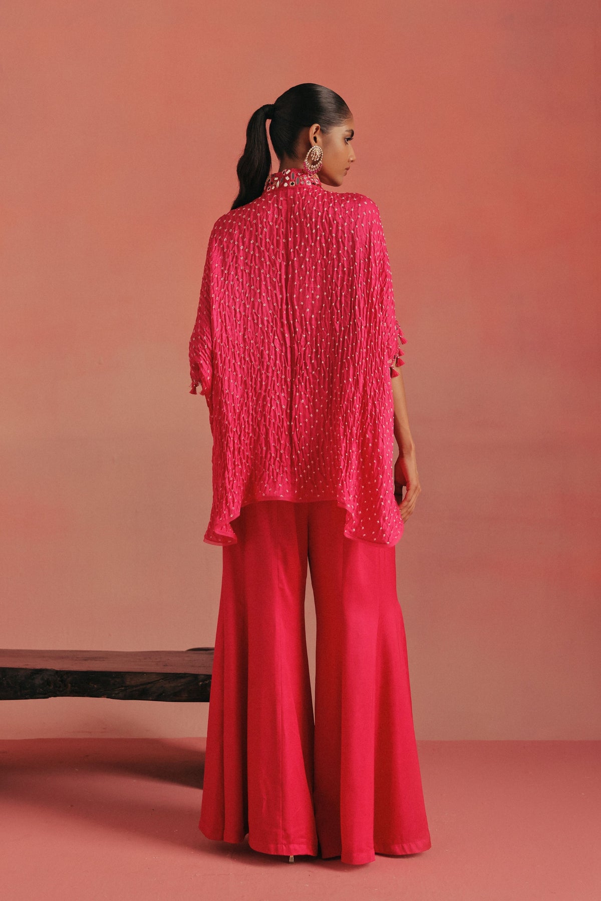 Rai Bandhani Tie Up Tunic Set