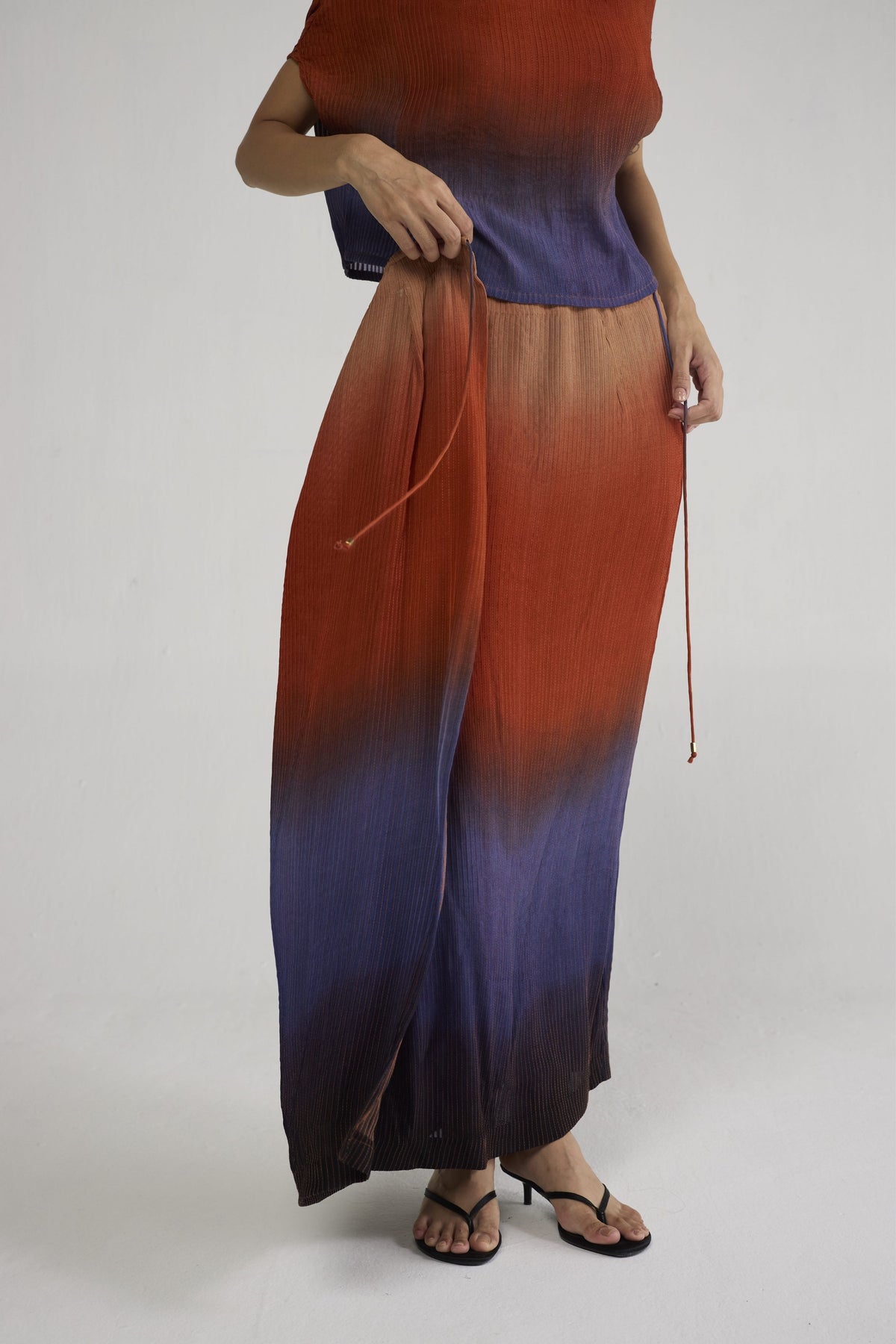 Ume Pintucks Wrap Skirt