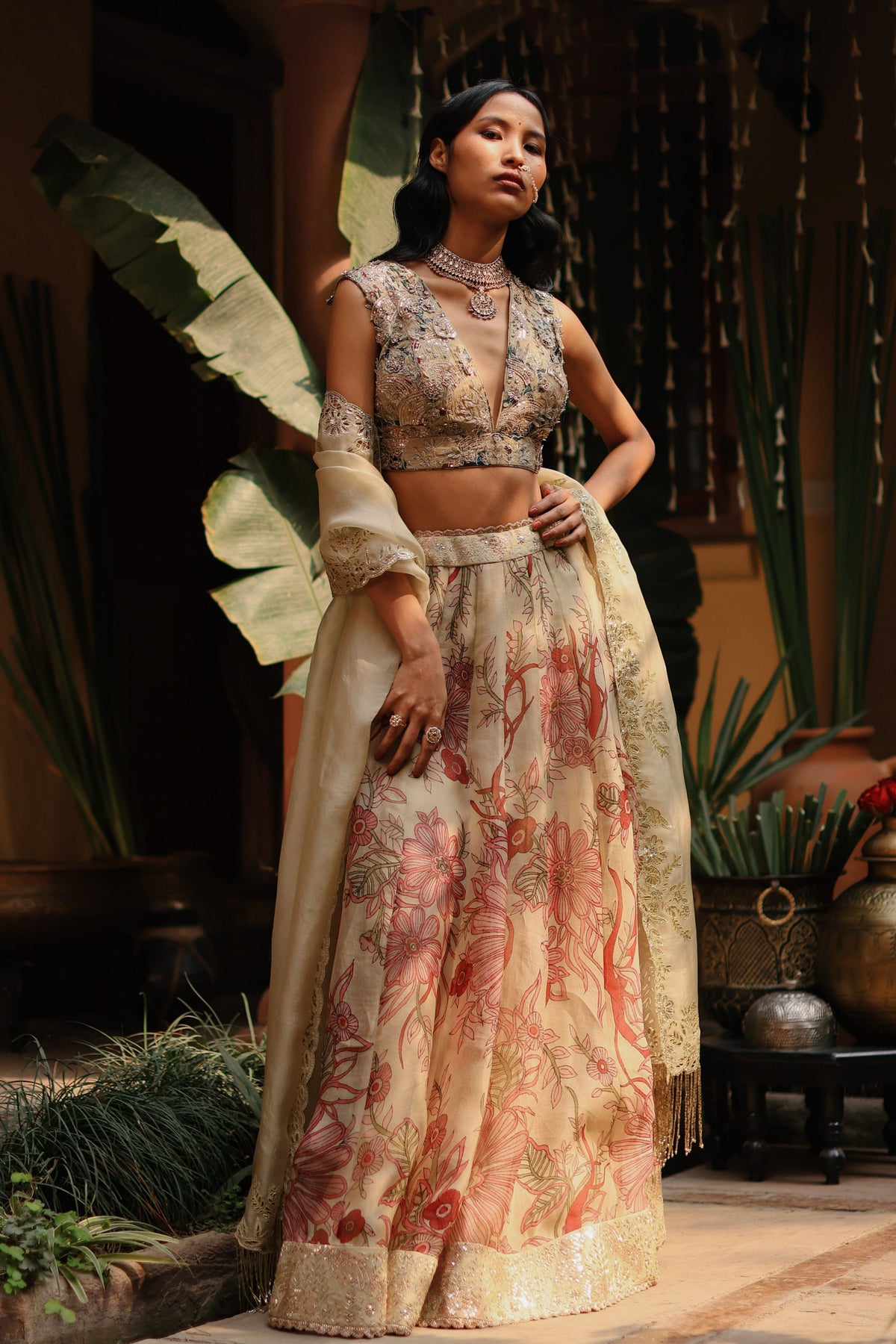 Sage Green Lehanga Set