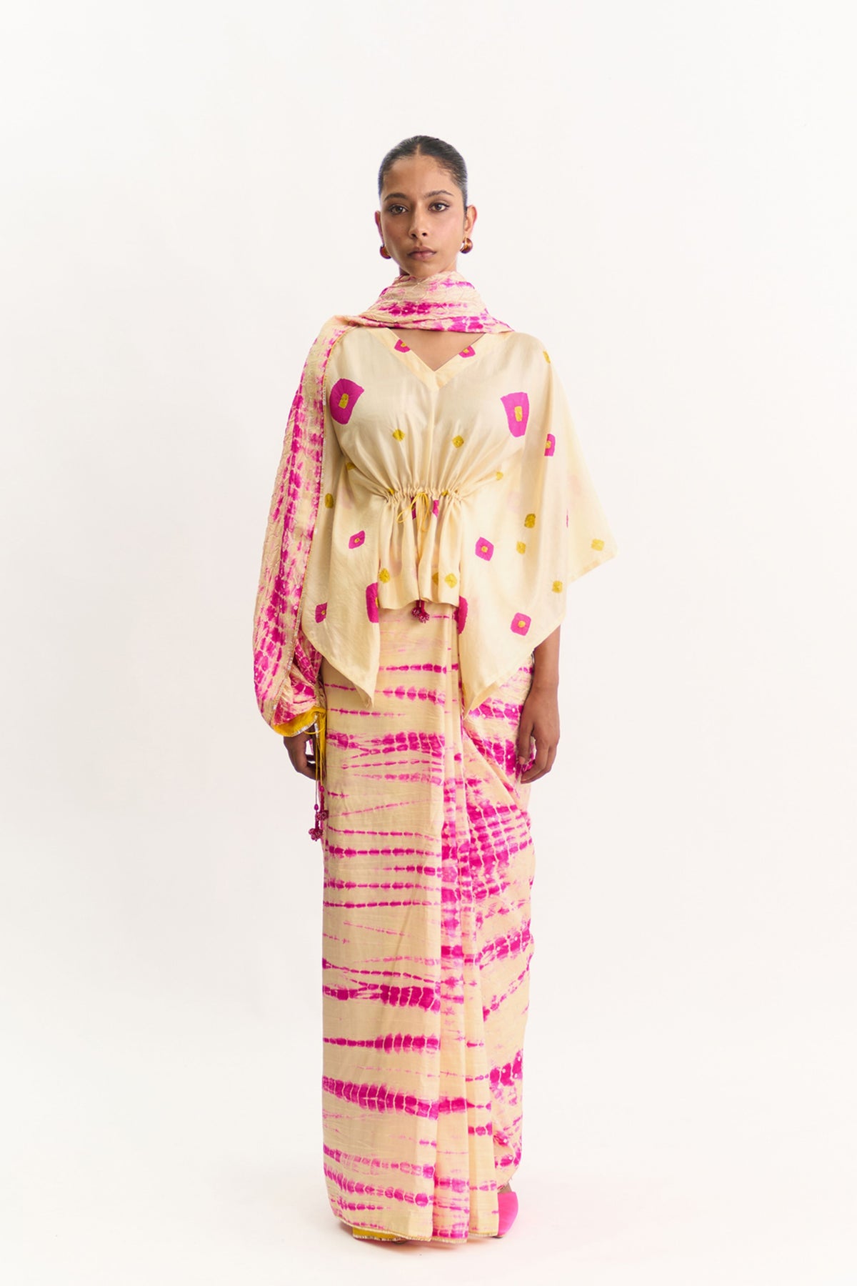Mist Cream Rani Saree