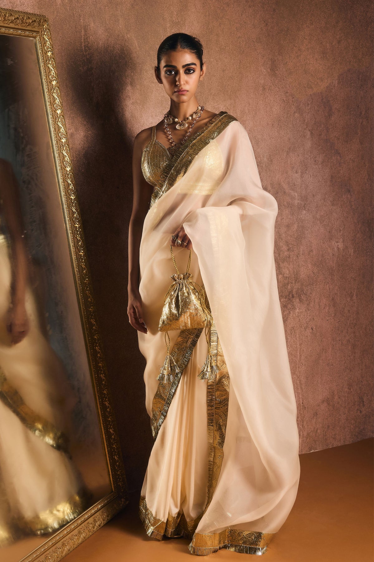 Ivory Alina Saree