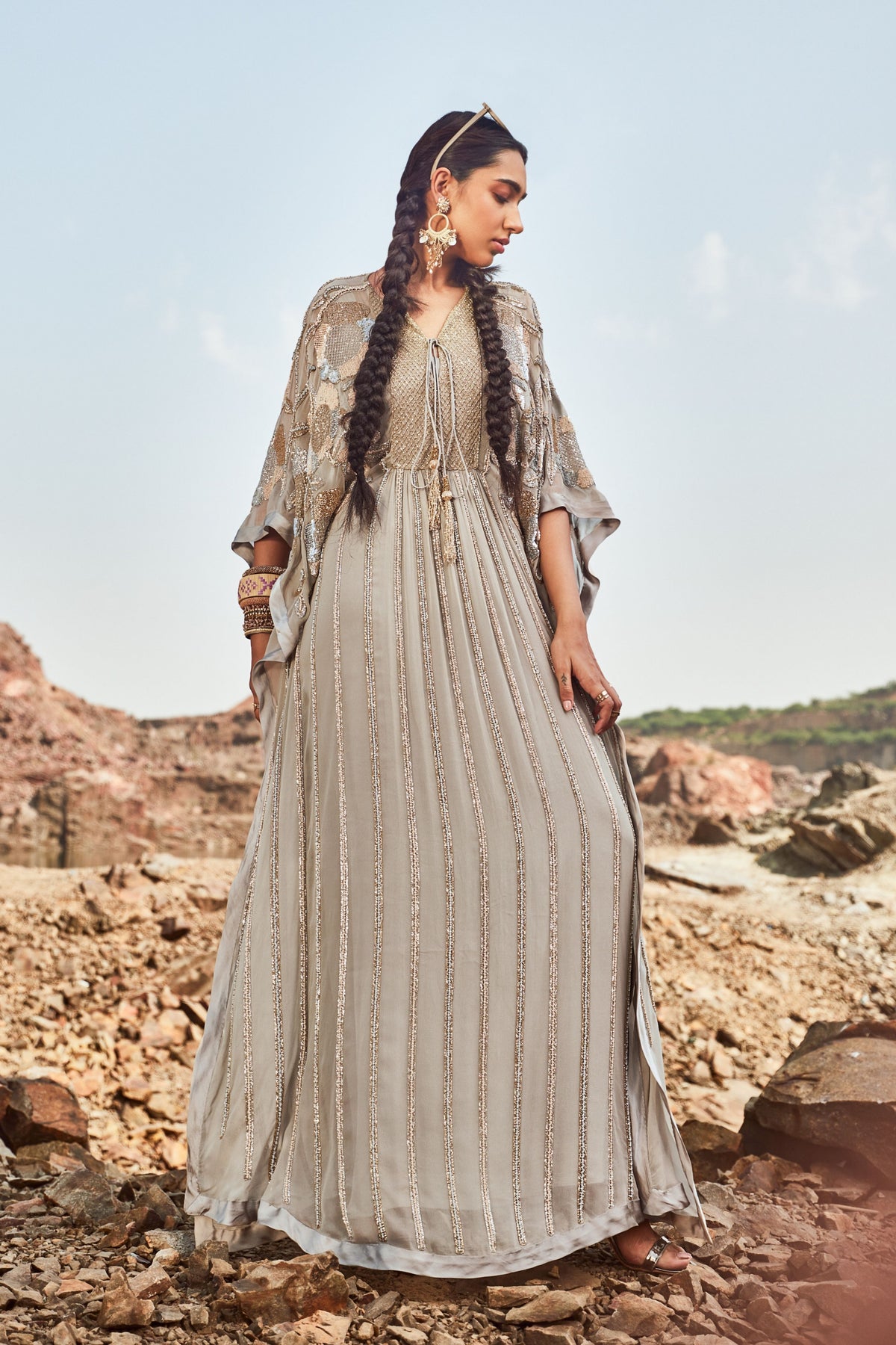 Sahara Powder Blue Kaftan