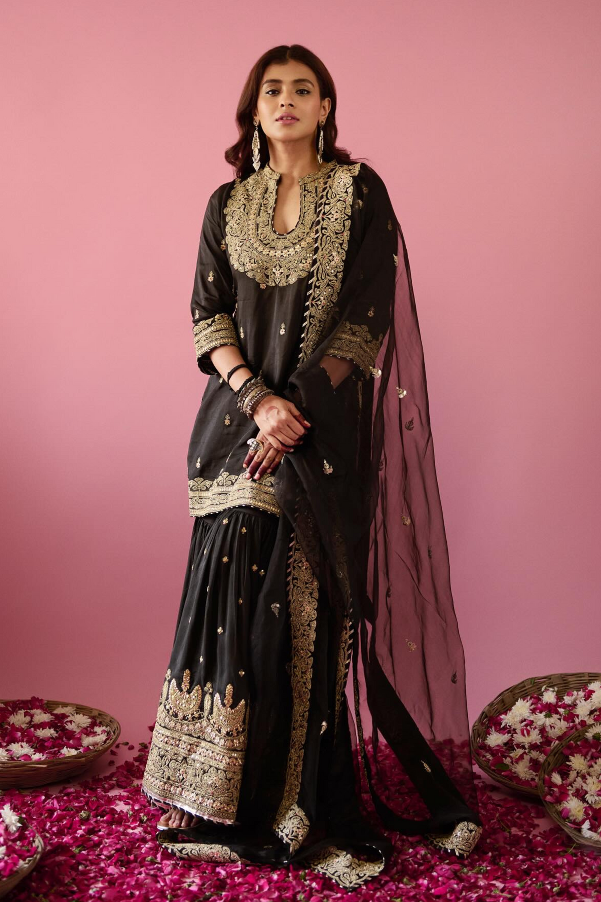 Heba in Shiddat Sharara Set