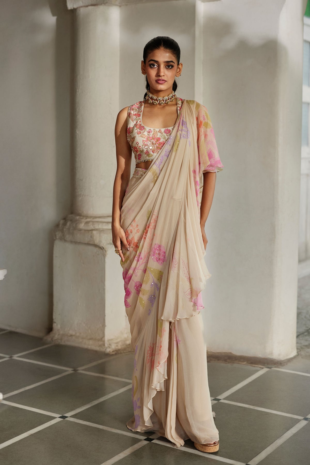 Ceres Draped Saree Set