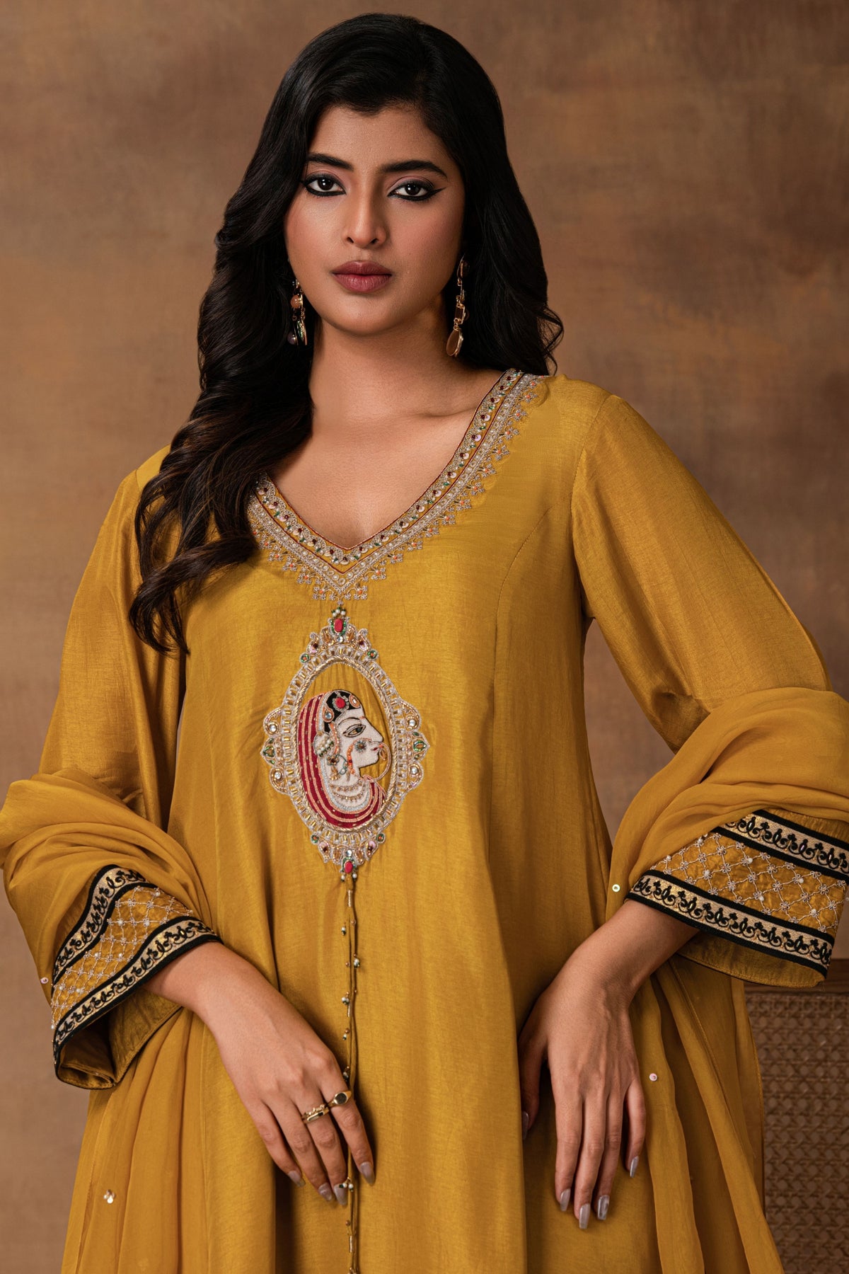 Golden Yellow Silk Kurta Set