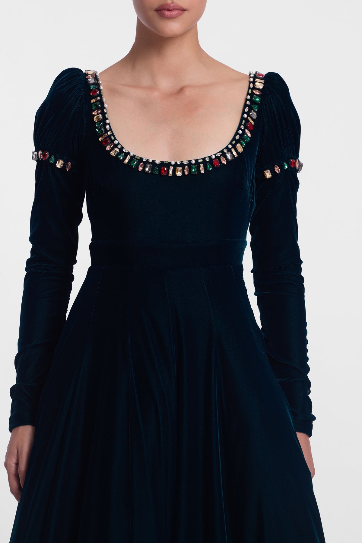 Velvet Empire Cut Gown
