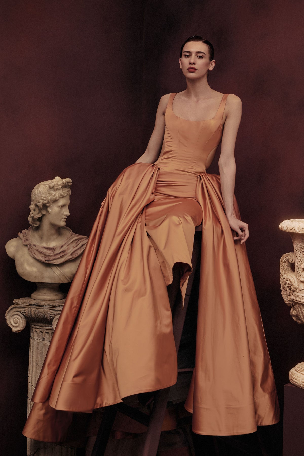 Structured Column Gown