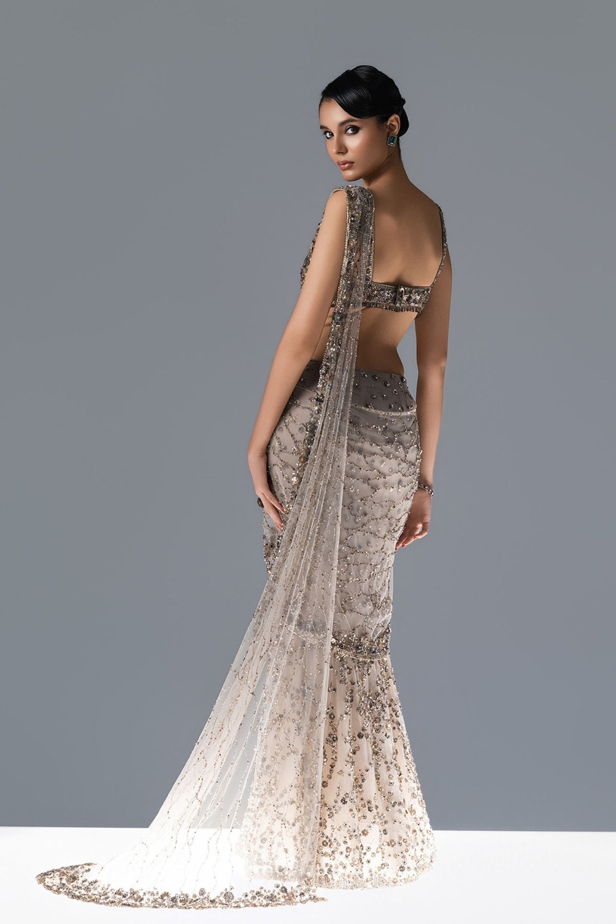 Moonvine Draped Saree set