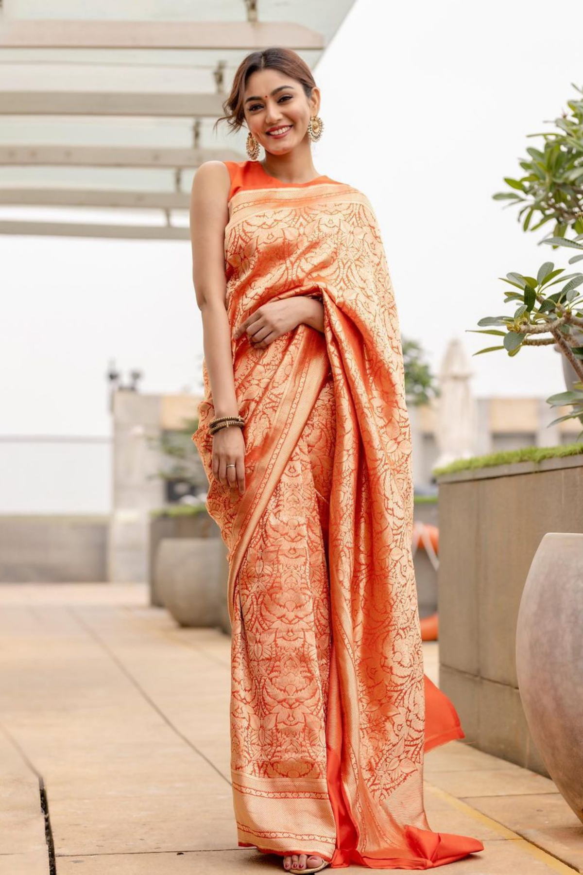 Divasana in Silver Bangles