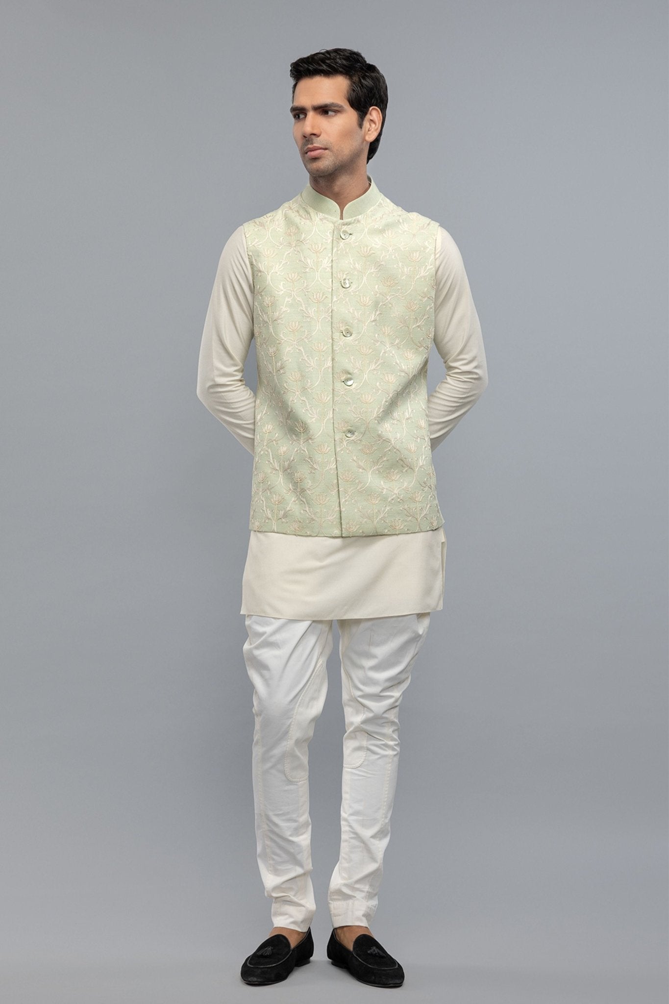 Resham Embroidered Matka Bundi - Rohit Bal Menswear - Elahe