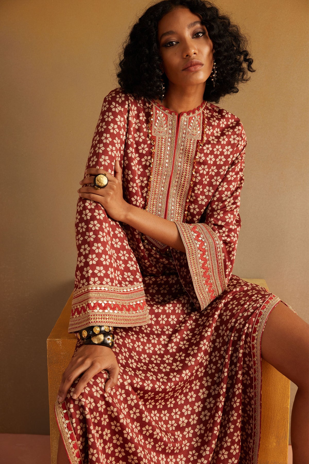 Red Kaftan Dress