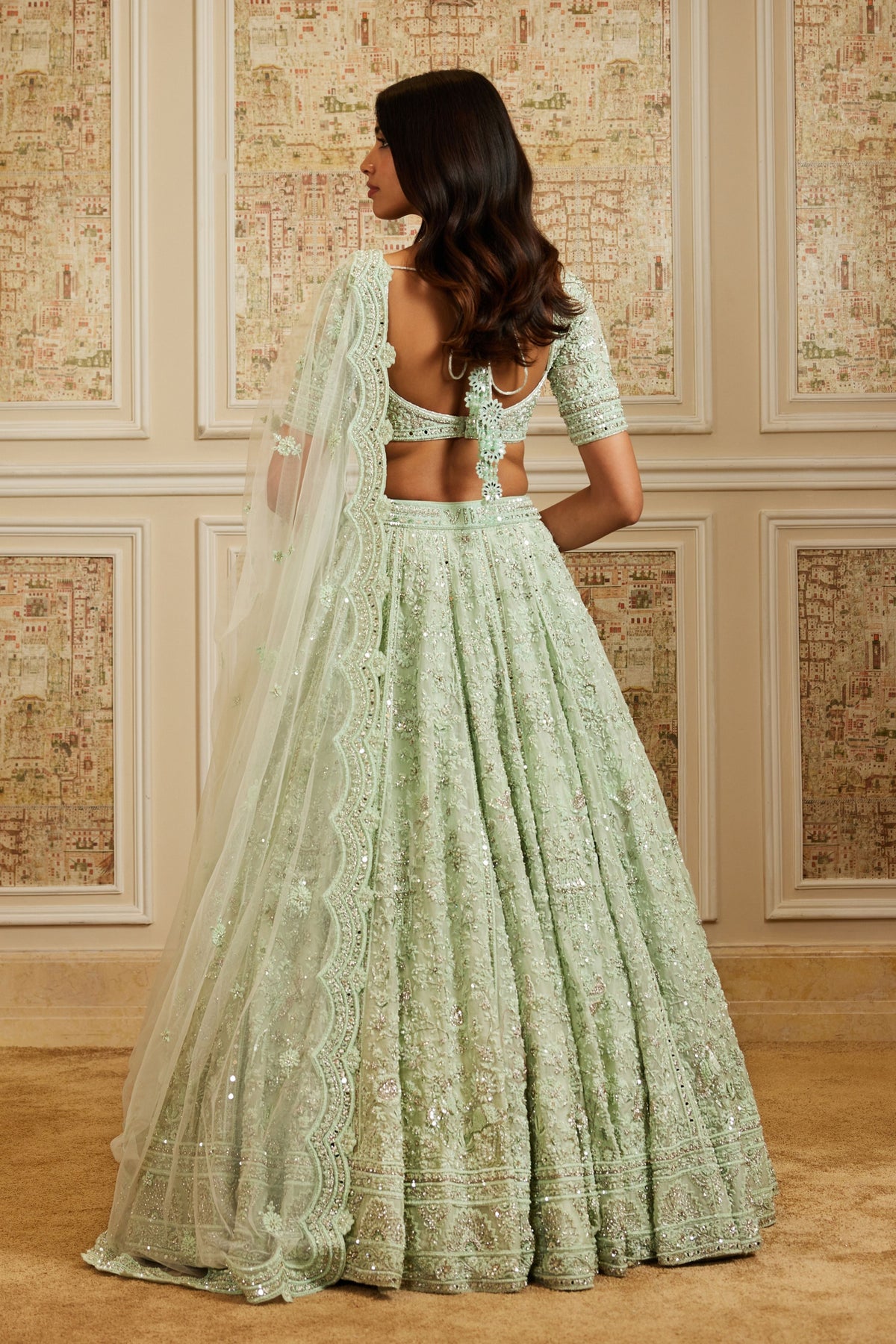Tajira Sea Green Lehenga Set