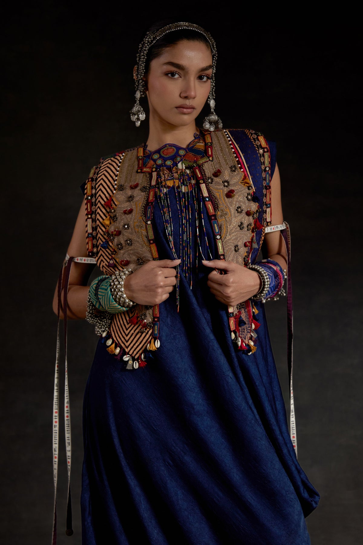 Multicolor Zuri Gilet Set