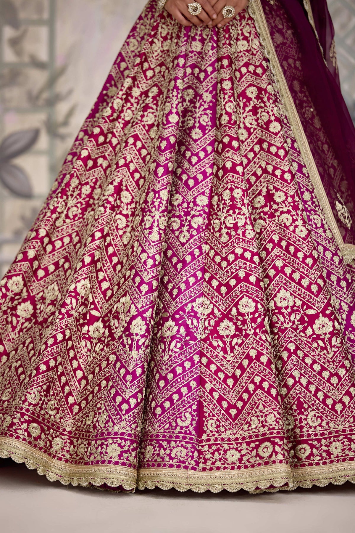 Wine Maroon Lehenga Set