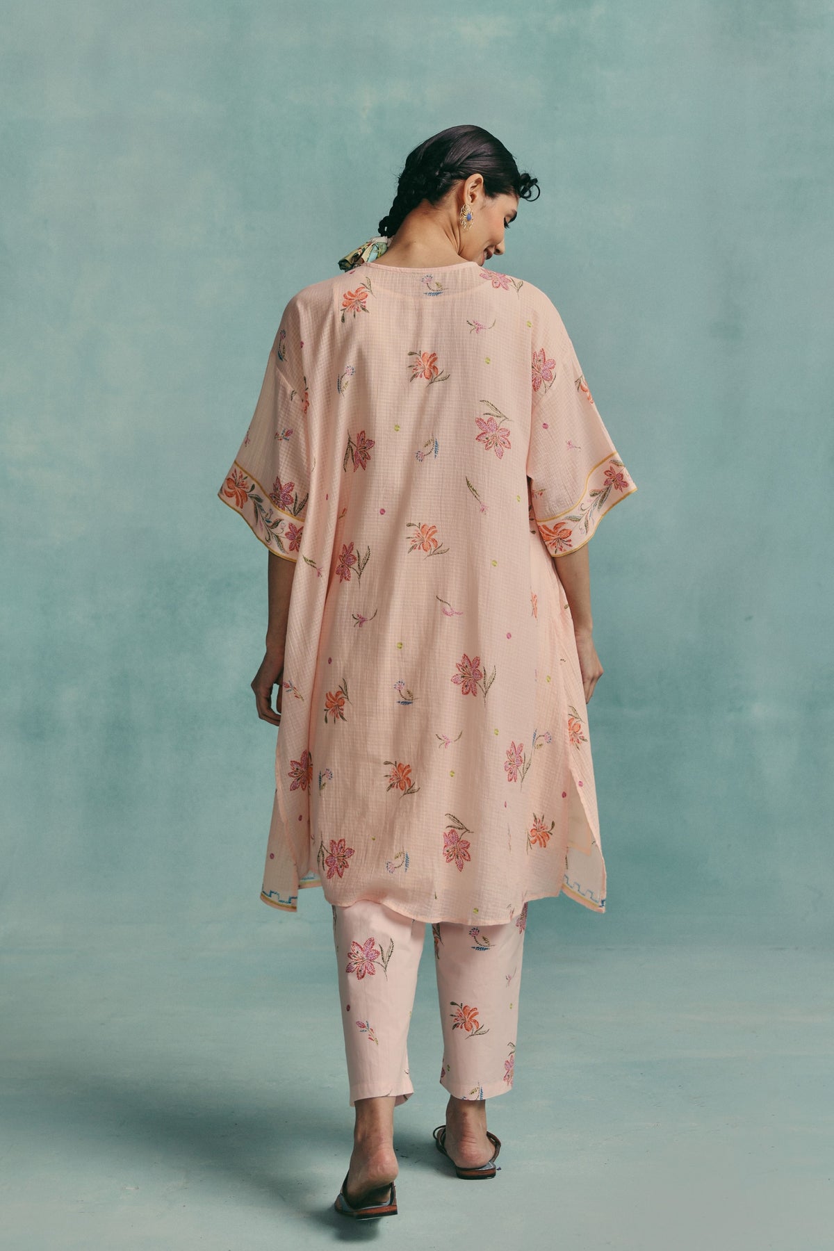 Hibiscus Pink Kaftan Set