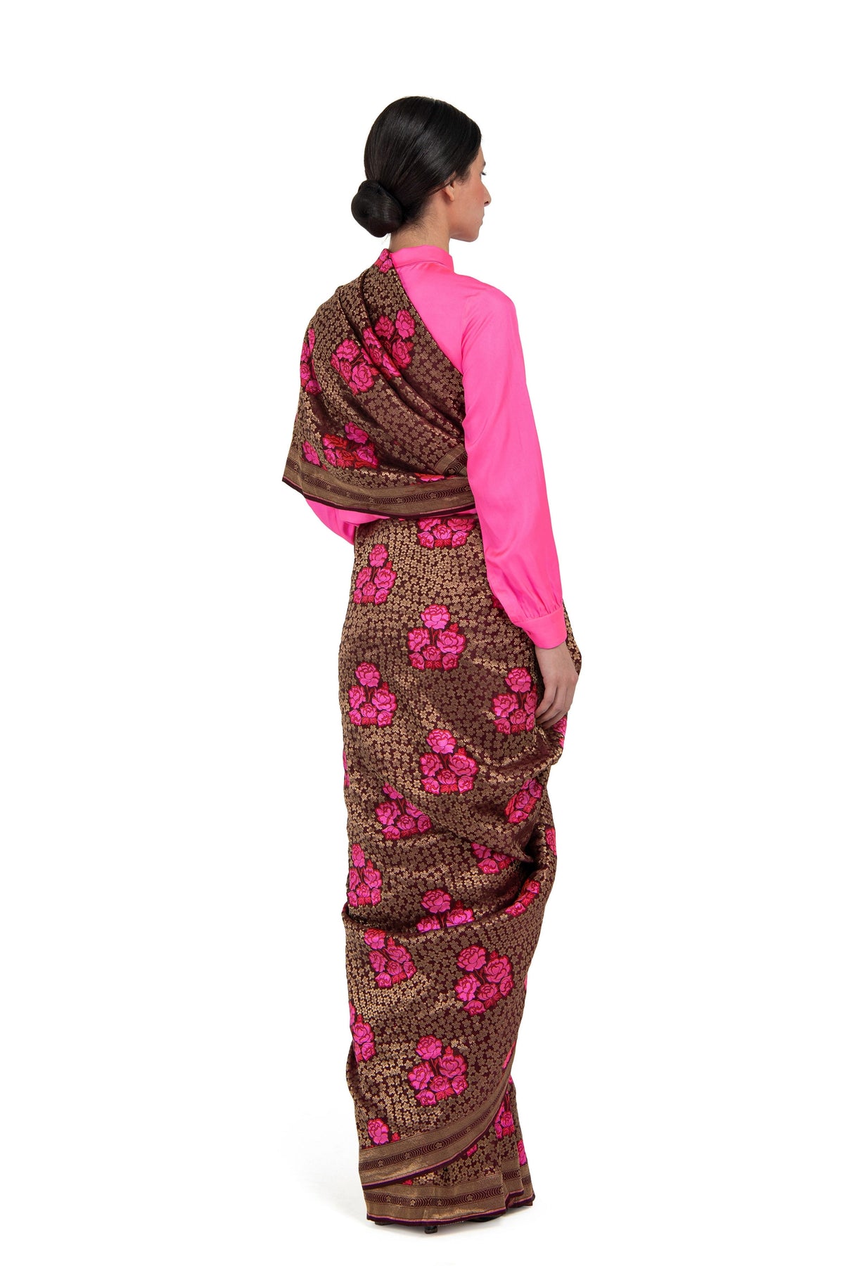 Bara Maroon Saree