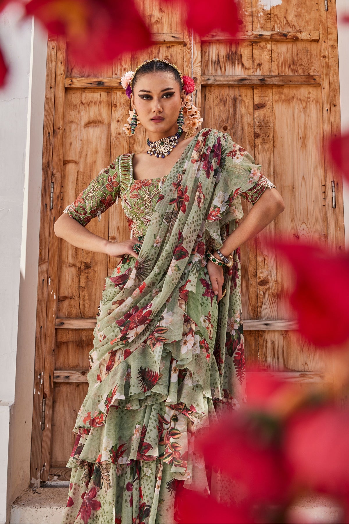 Sufi Draped Saree Set