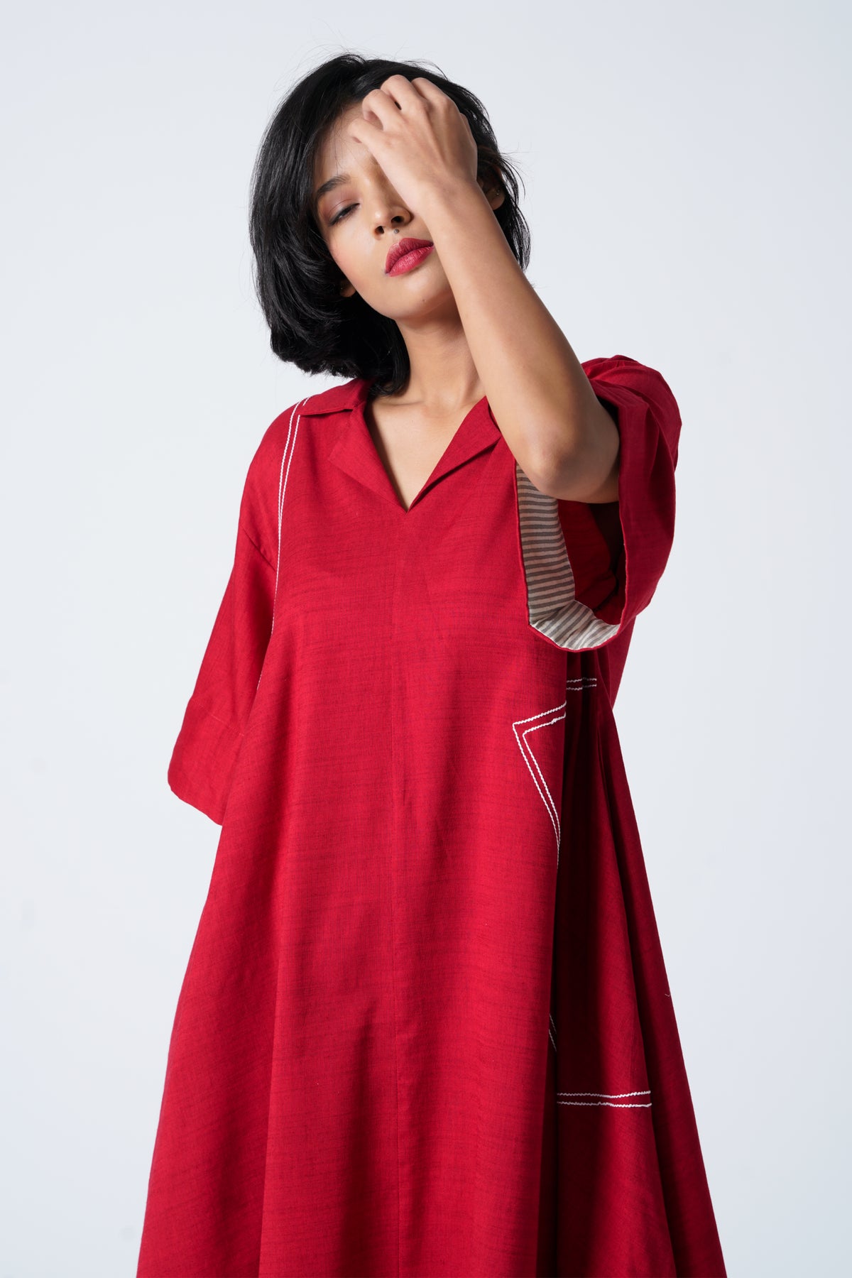 Dynamic Red Dress