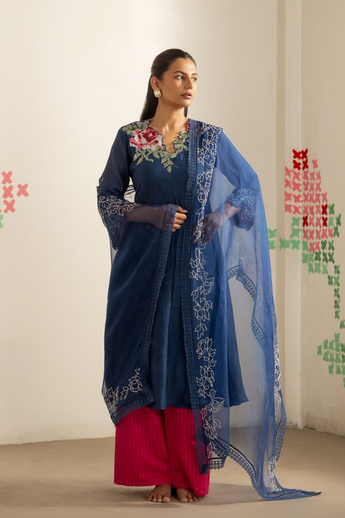 Blue Orchard Kurta Set