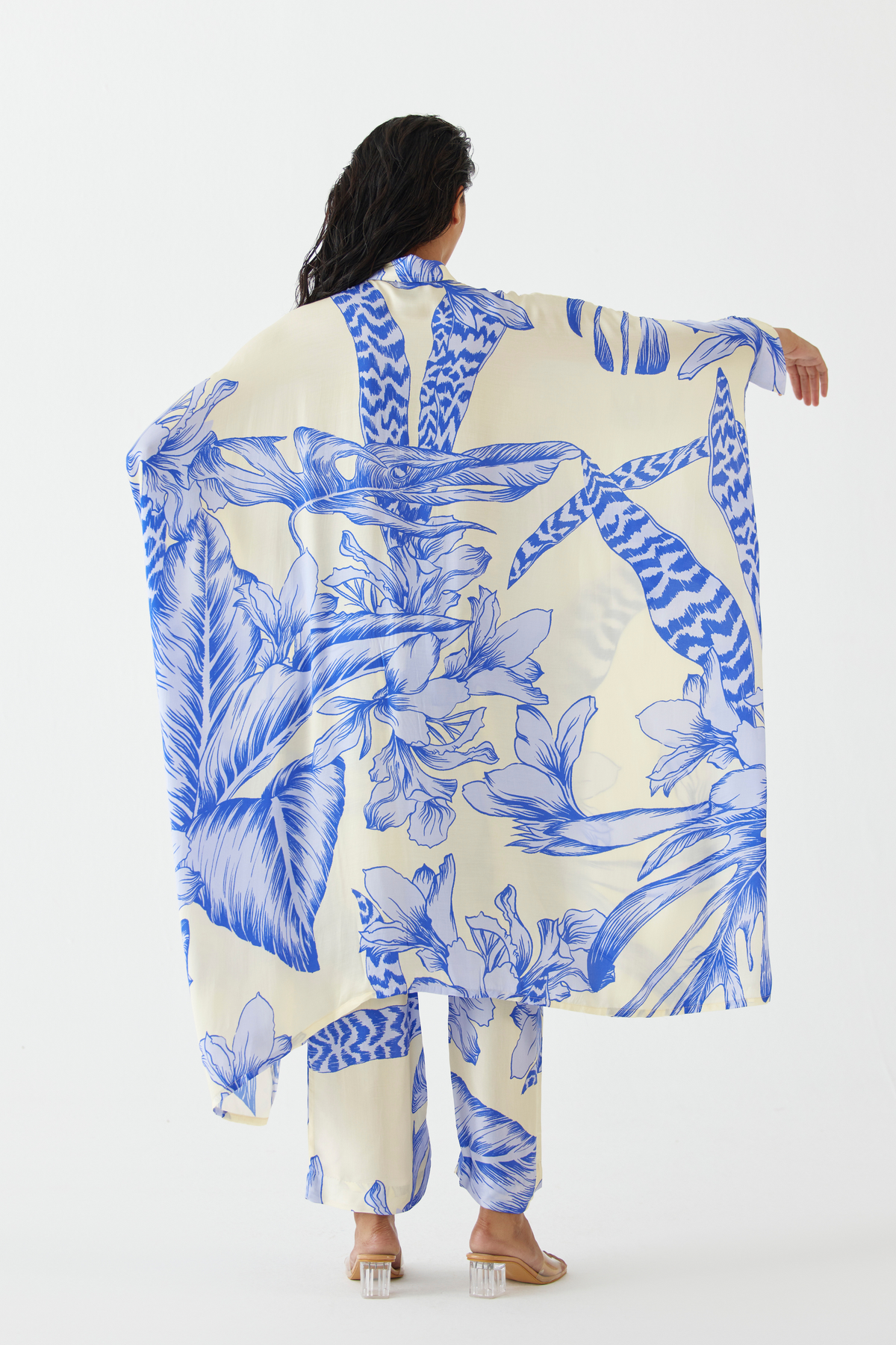 Blue  Aphrodite Kimono &amp; Pants