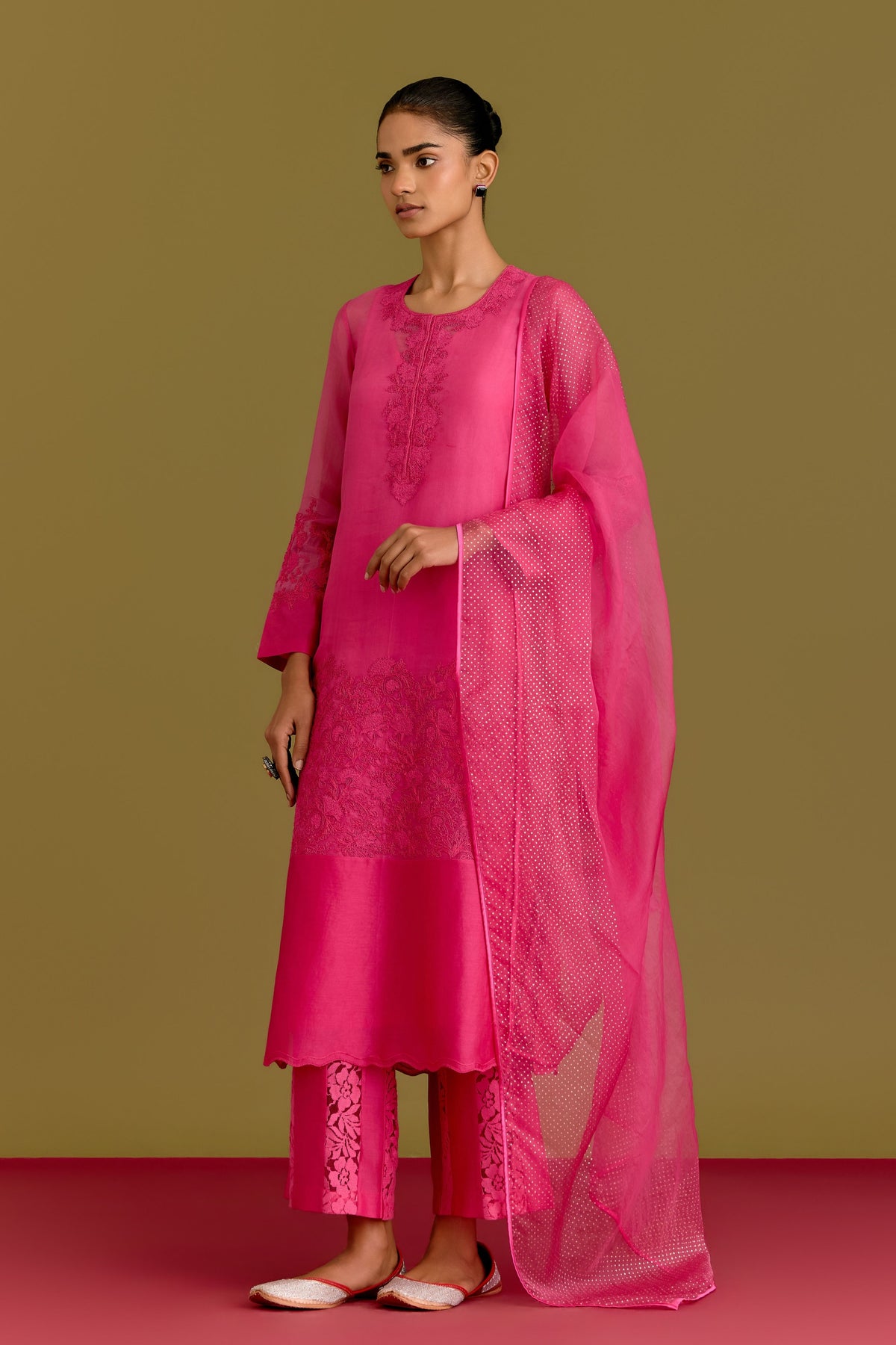 Fuchsia Kurta Set