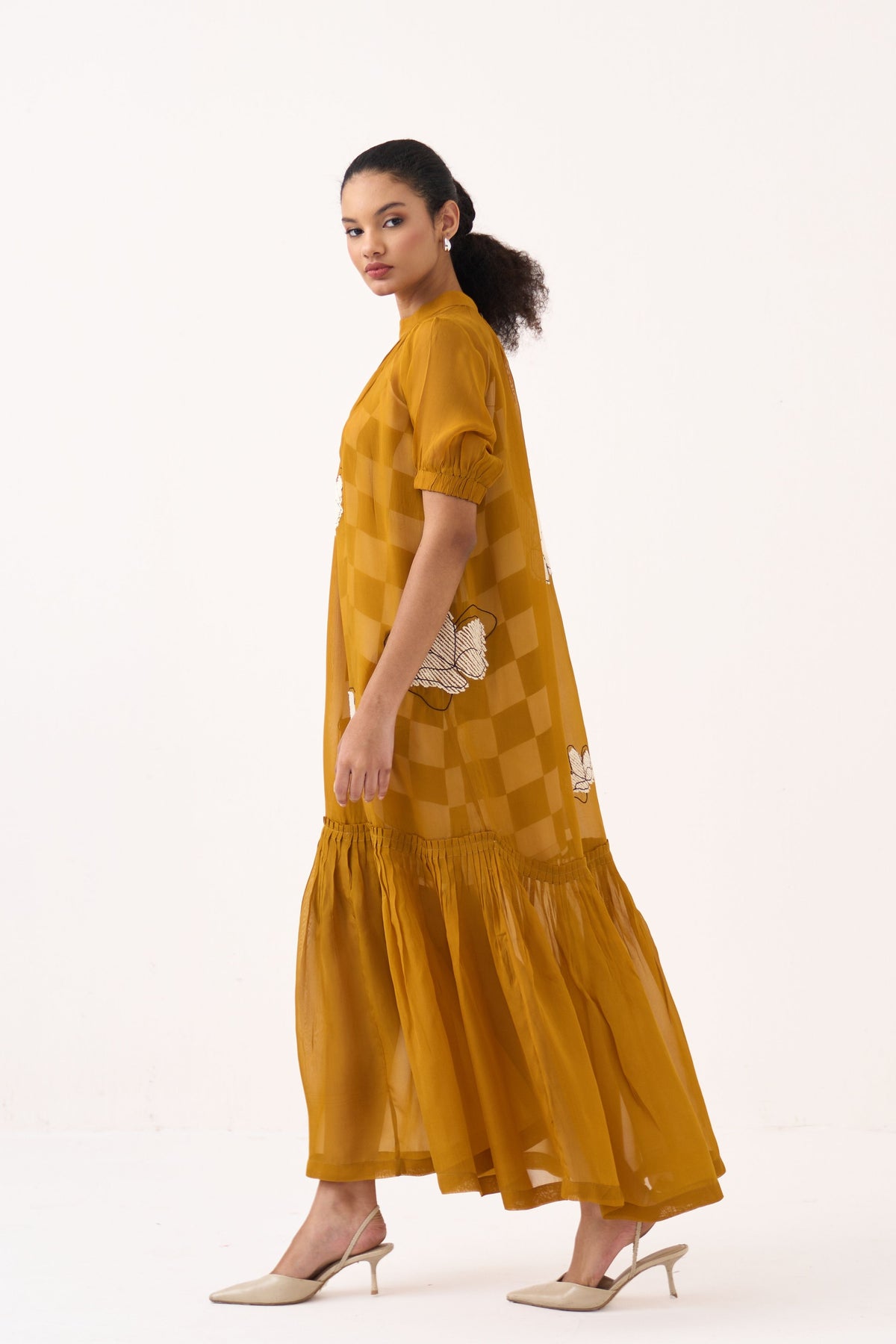 Floral Reversable Applique Dress