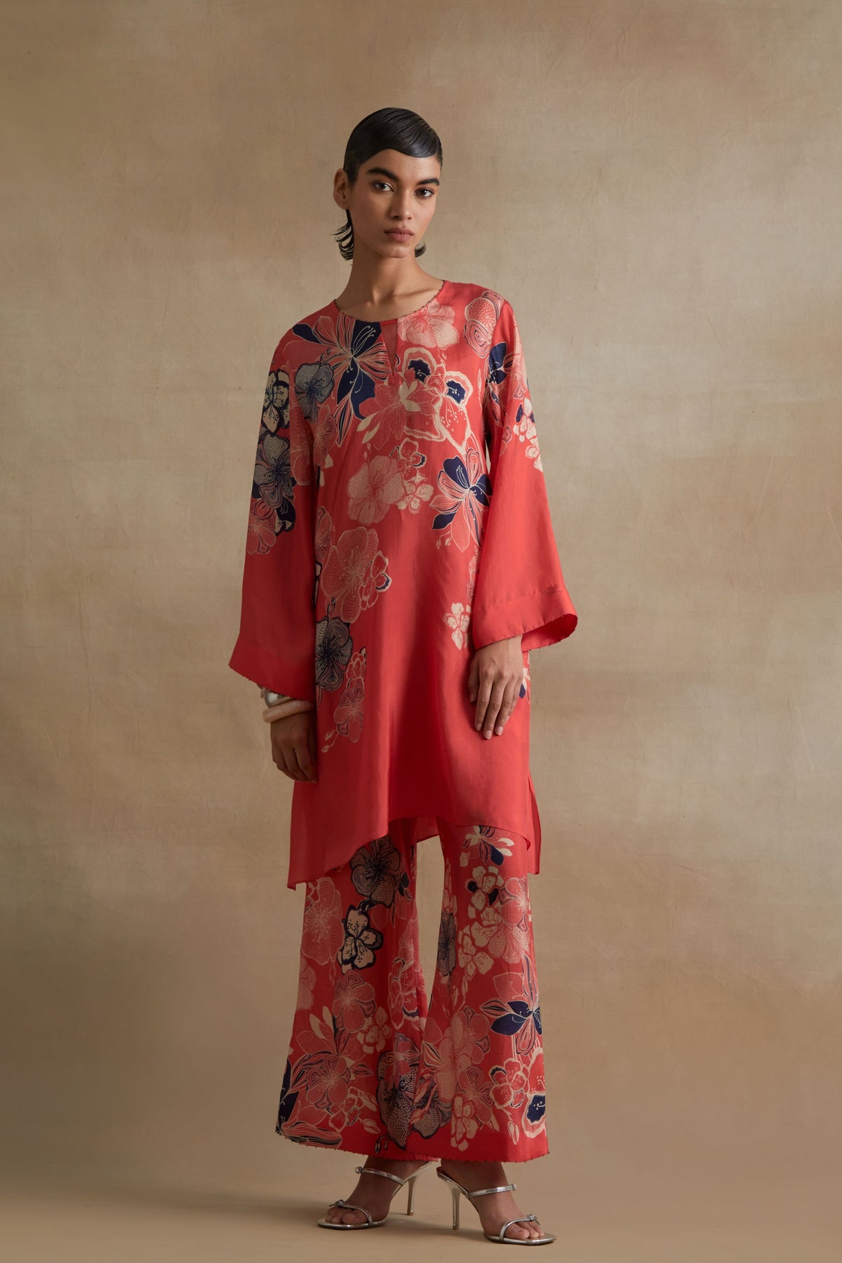 Tomato Bold Floral Print Tunic Set